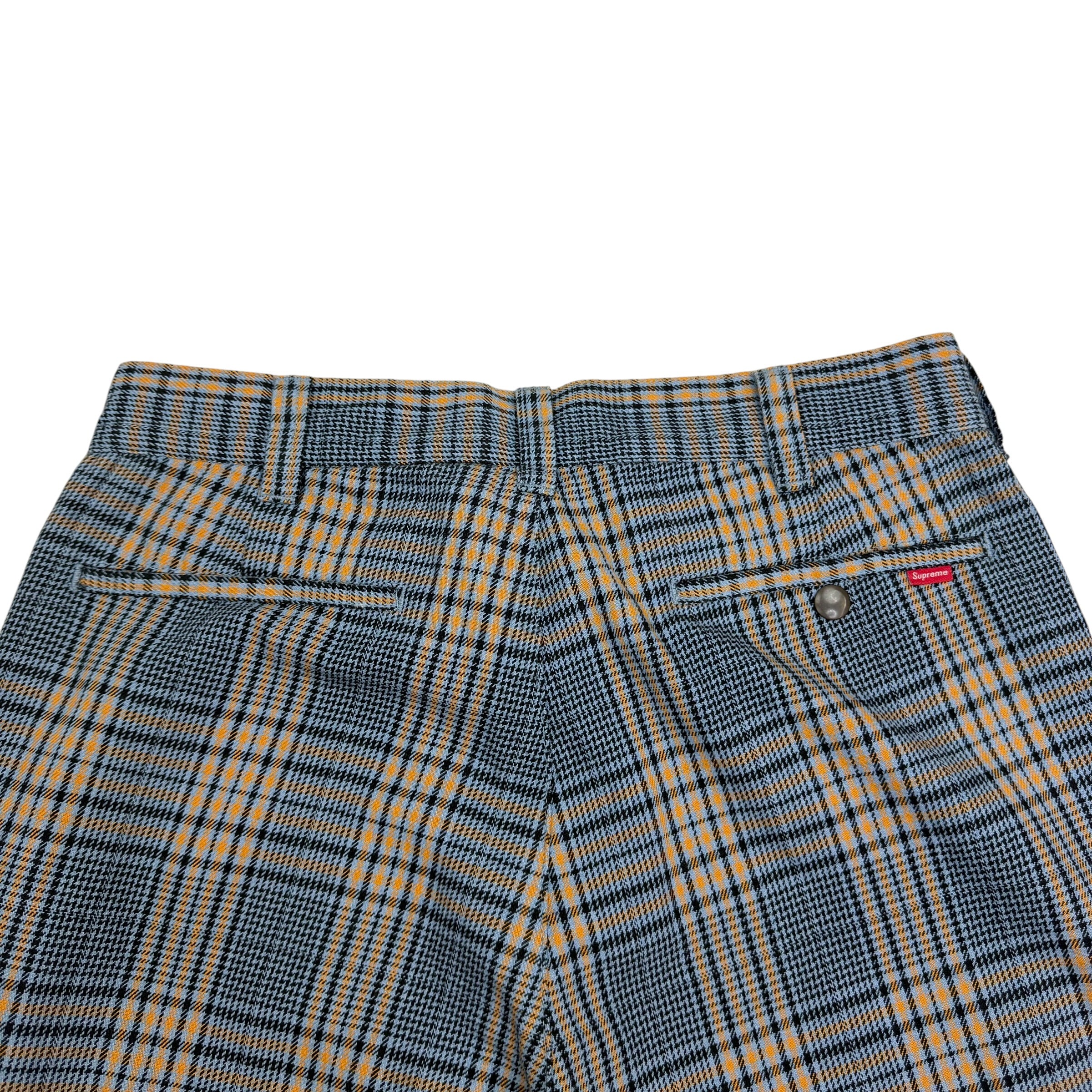 Supreme Plaid Work Pant Blue