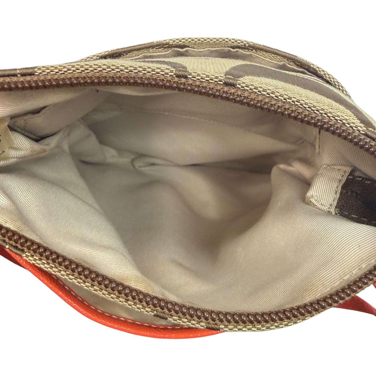 (W) Vintage Coach Signature Strip Swingpack Khaki