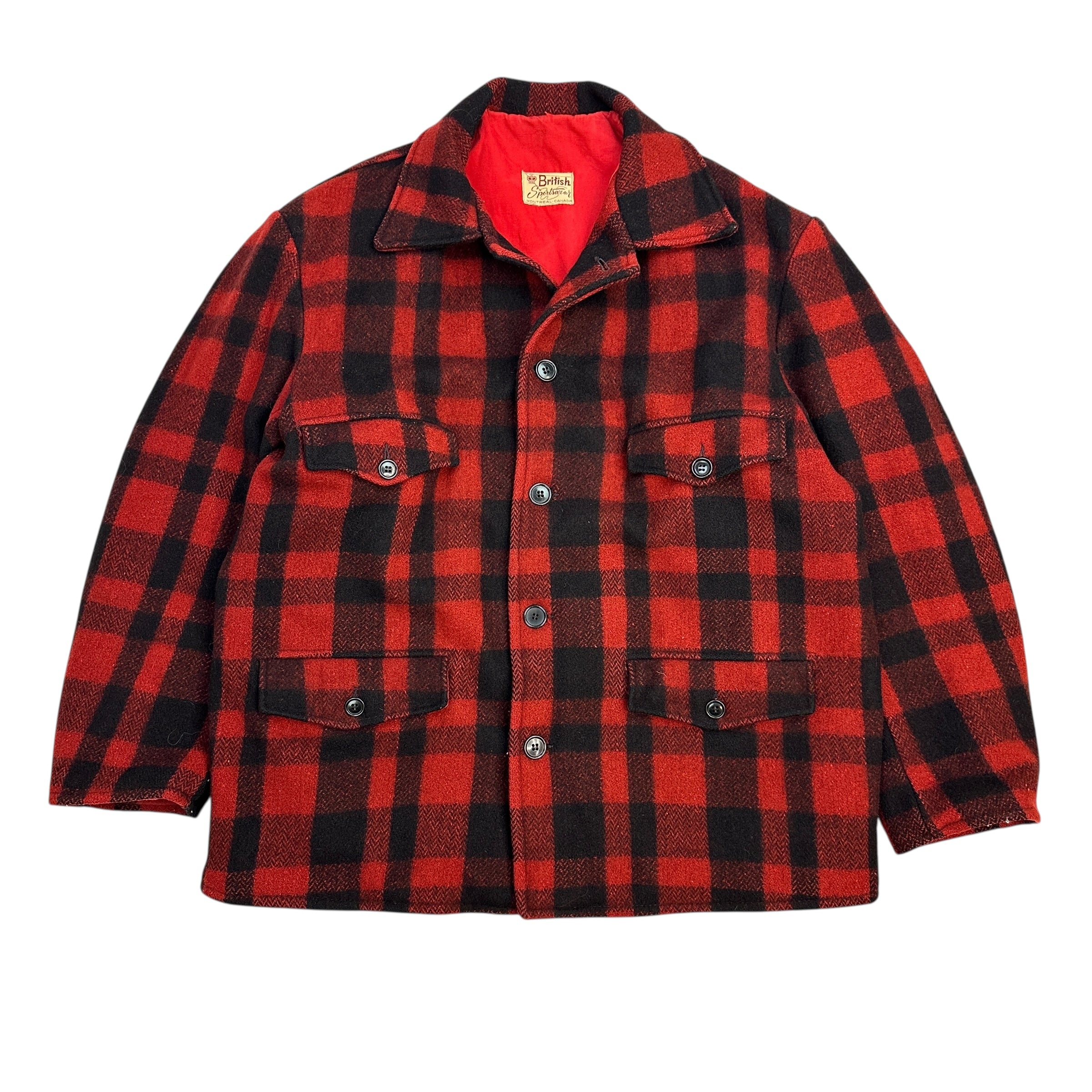 Vintage British Sportswear Plaid Barn Coat