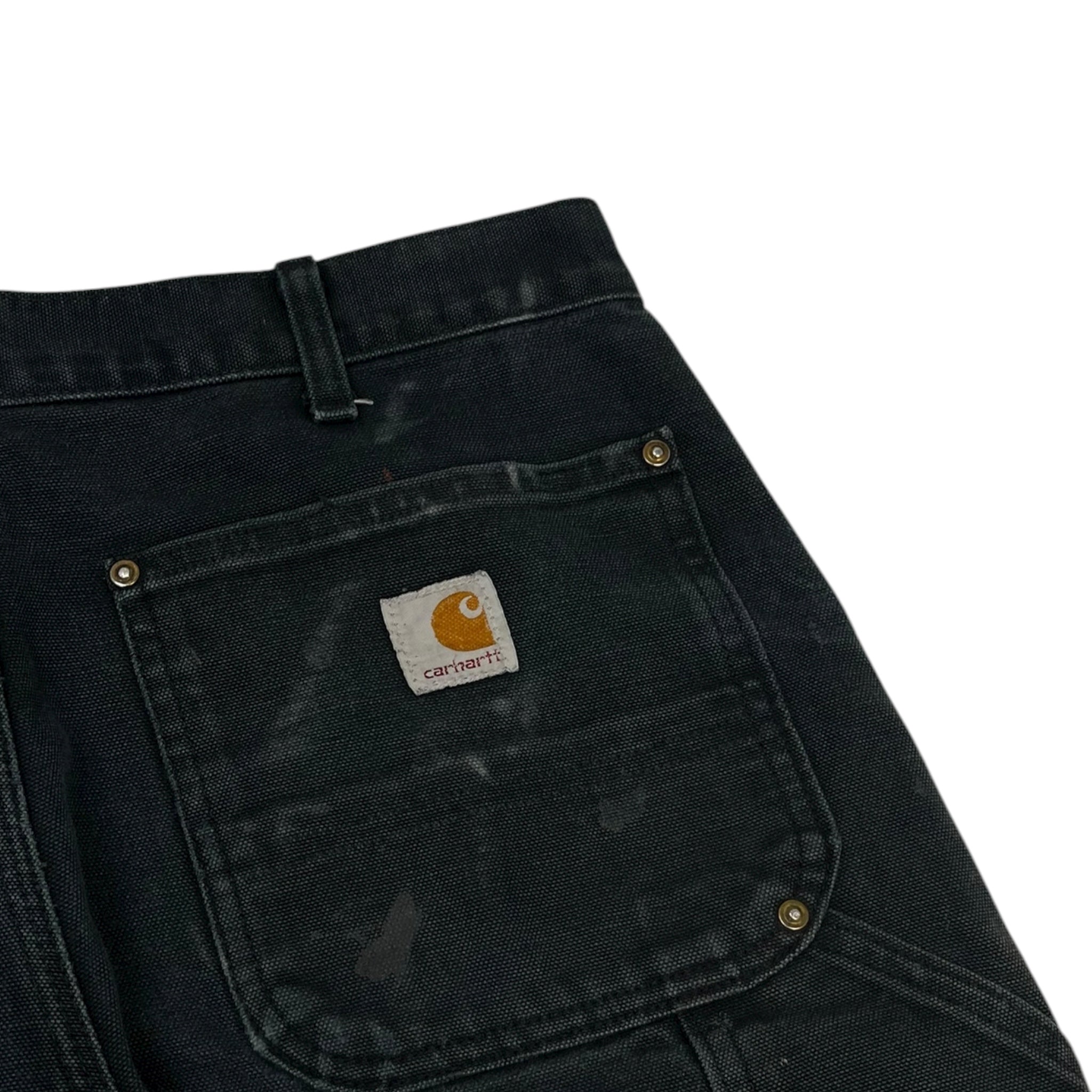 Carhartt Double Knee Work Pants Worn Noir