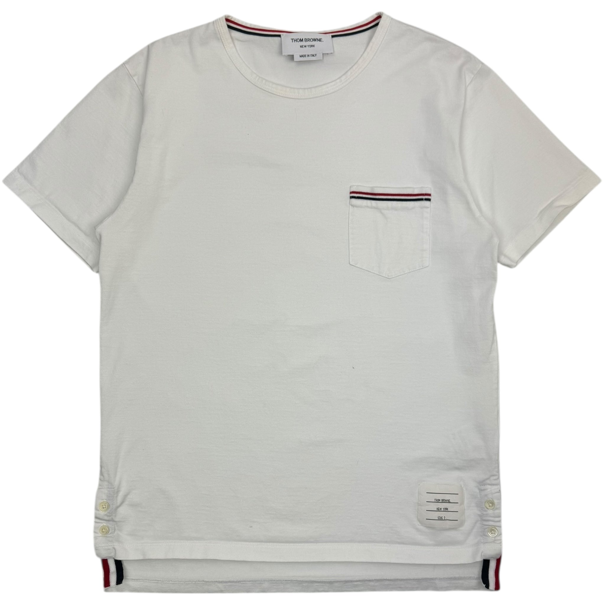Thom Browne Medium Weight Jersey Pocket T-Shirt White