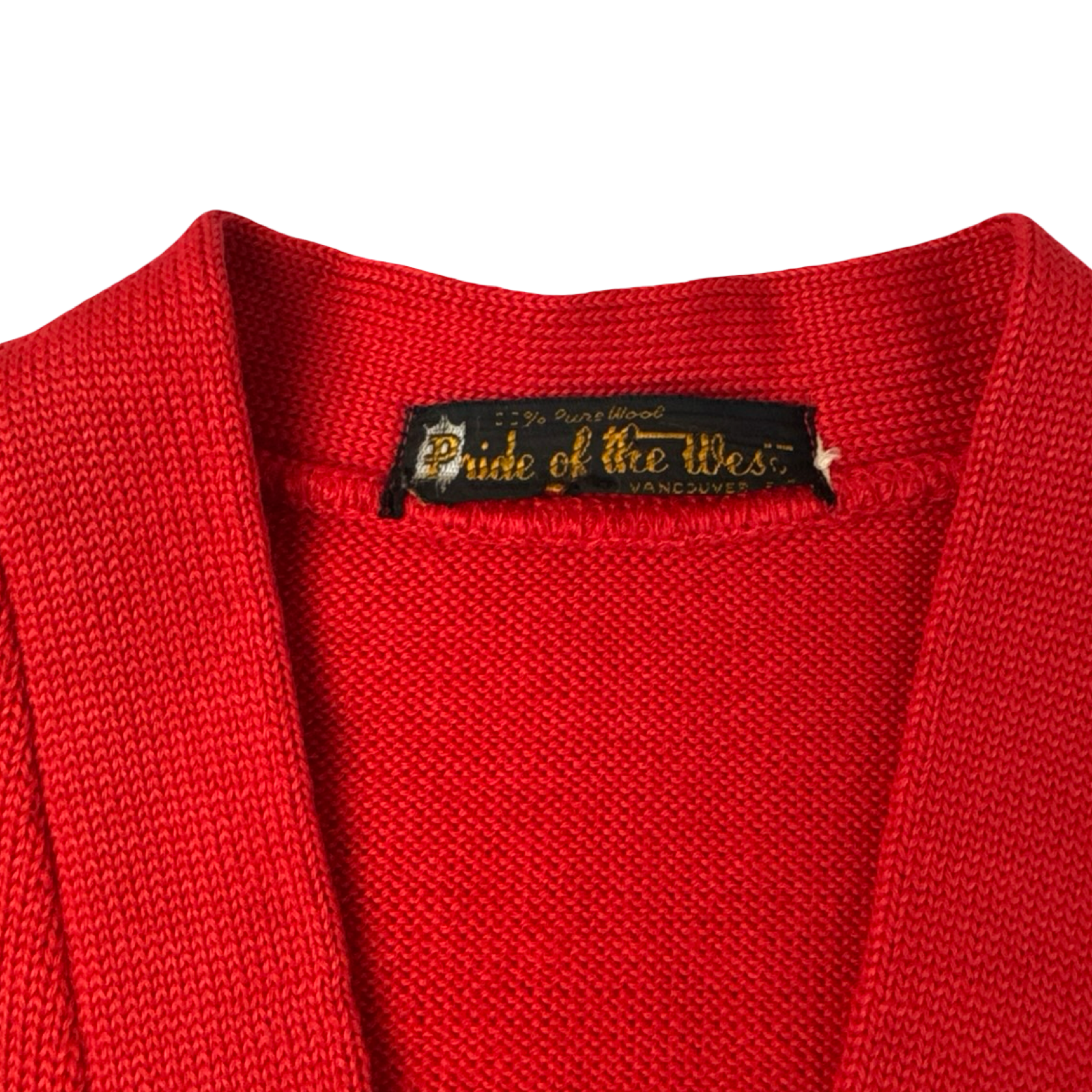 Vintage Pride of the West Knit Cardigan Red