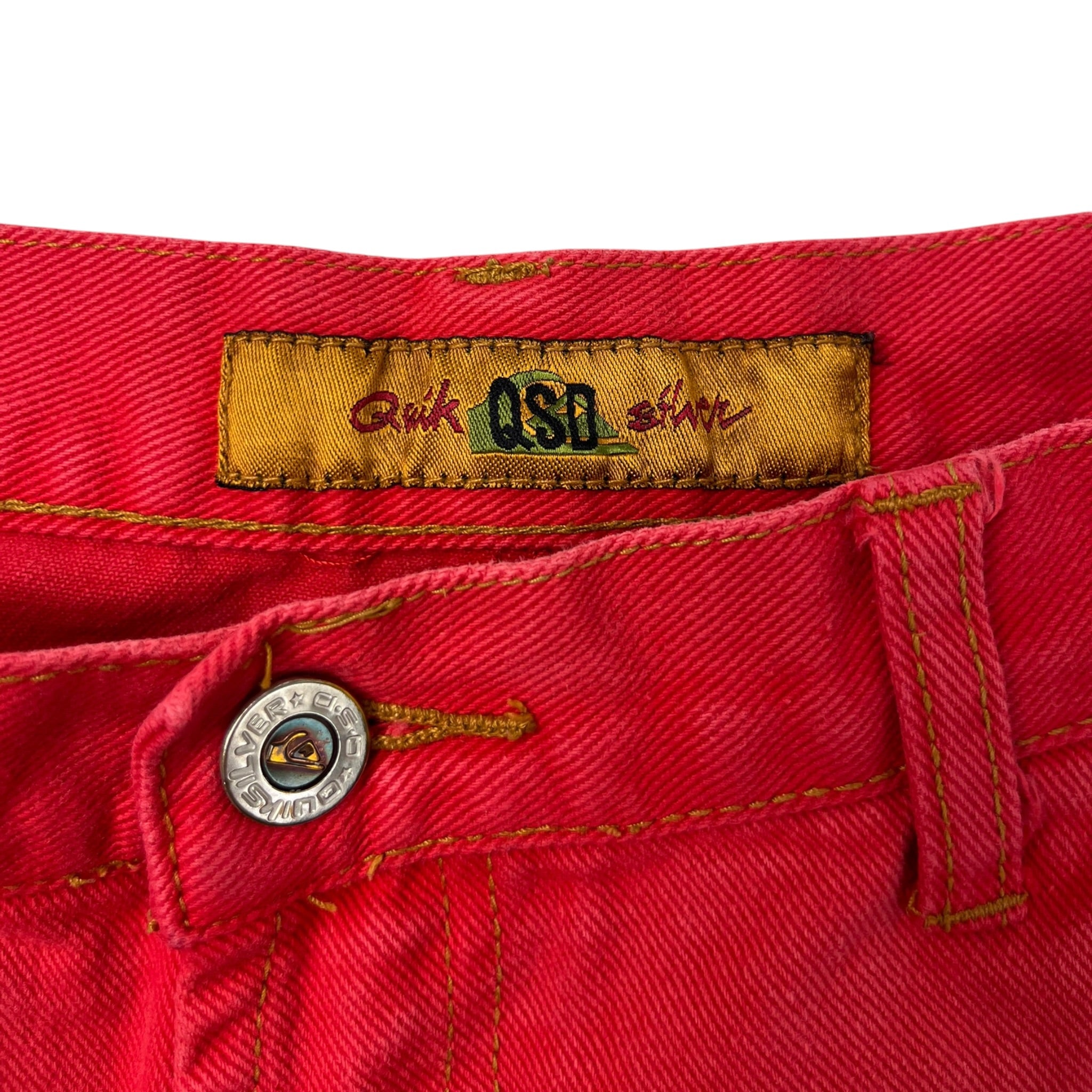 Vintage Quiksilver QSD Red Denim Shorts