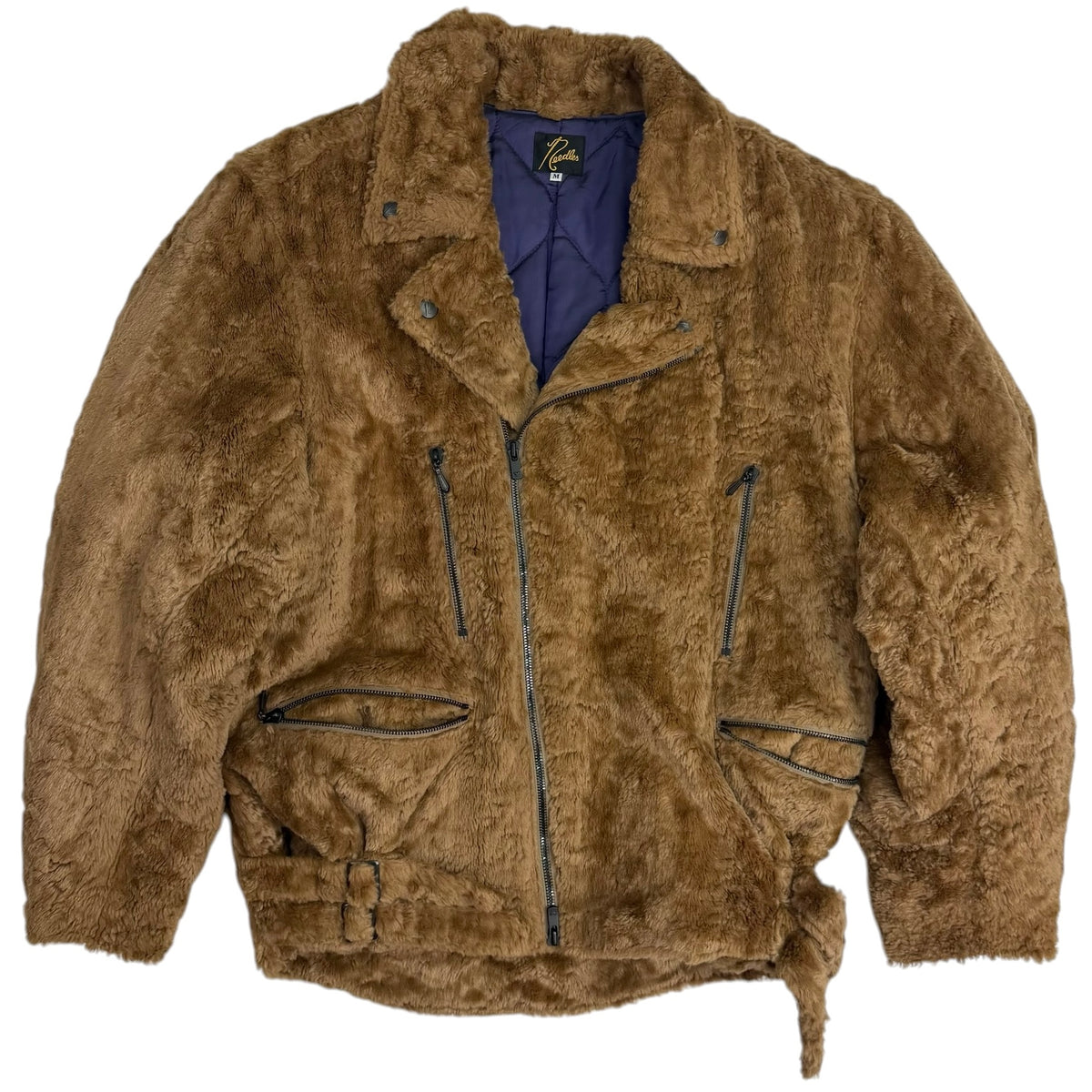 Needles Double Riders Faux Fur Jacket Brown