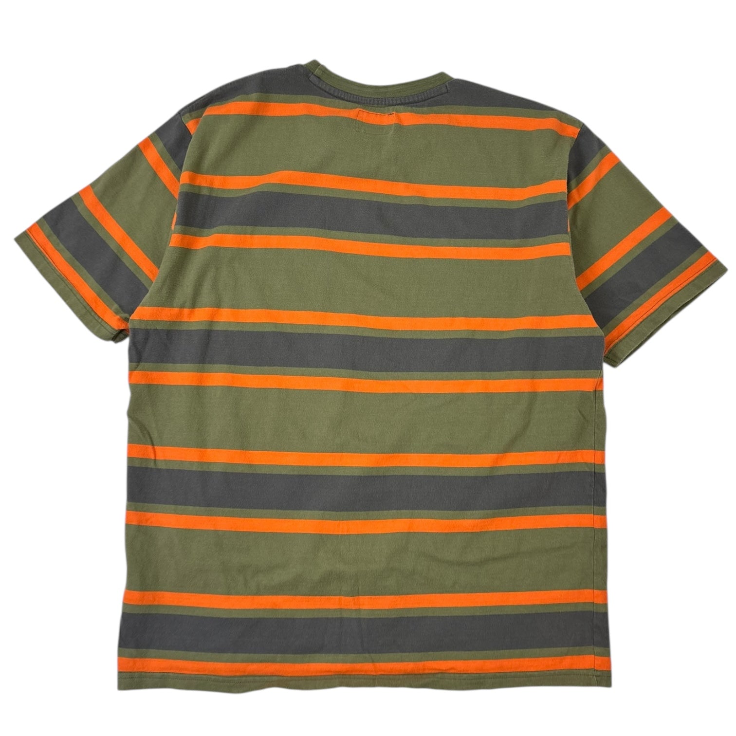 Stussy Striped Pocket T-Shirt Olive Green
