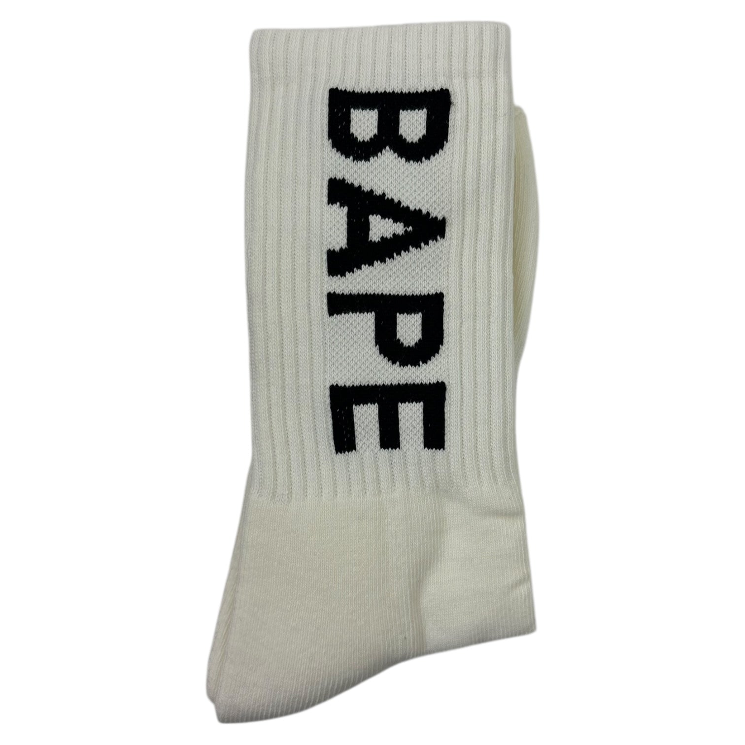 BAPE SS19 Premium Summer Bag Logo Socks White
