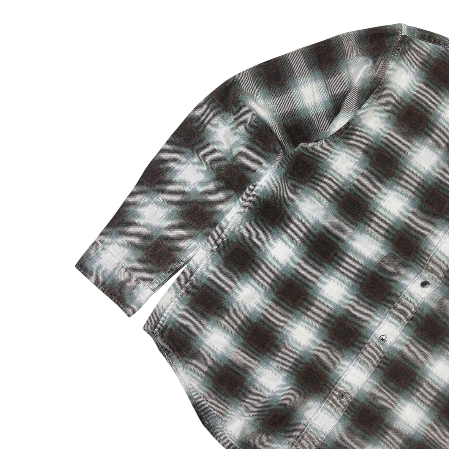 Stussy June Plaid Long Sleeve Button Up Shirt Bone