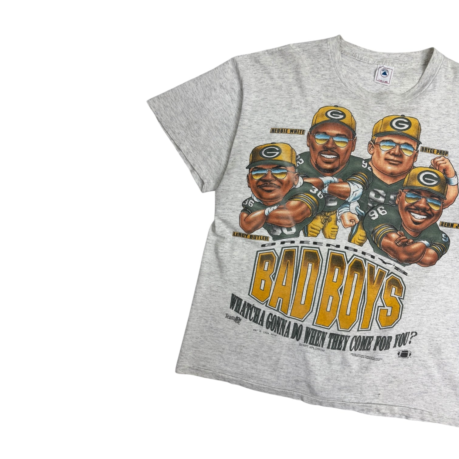 Vintage Green Bay Packers Bad Boys T-Shirt Grey