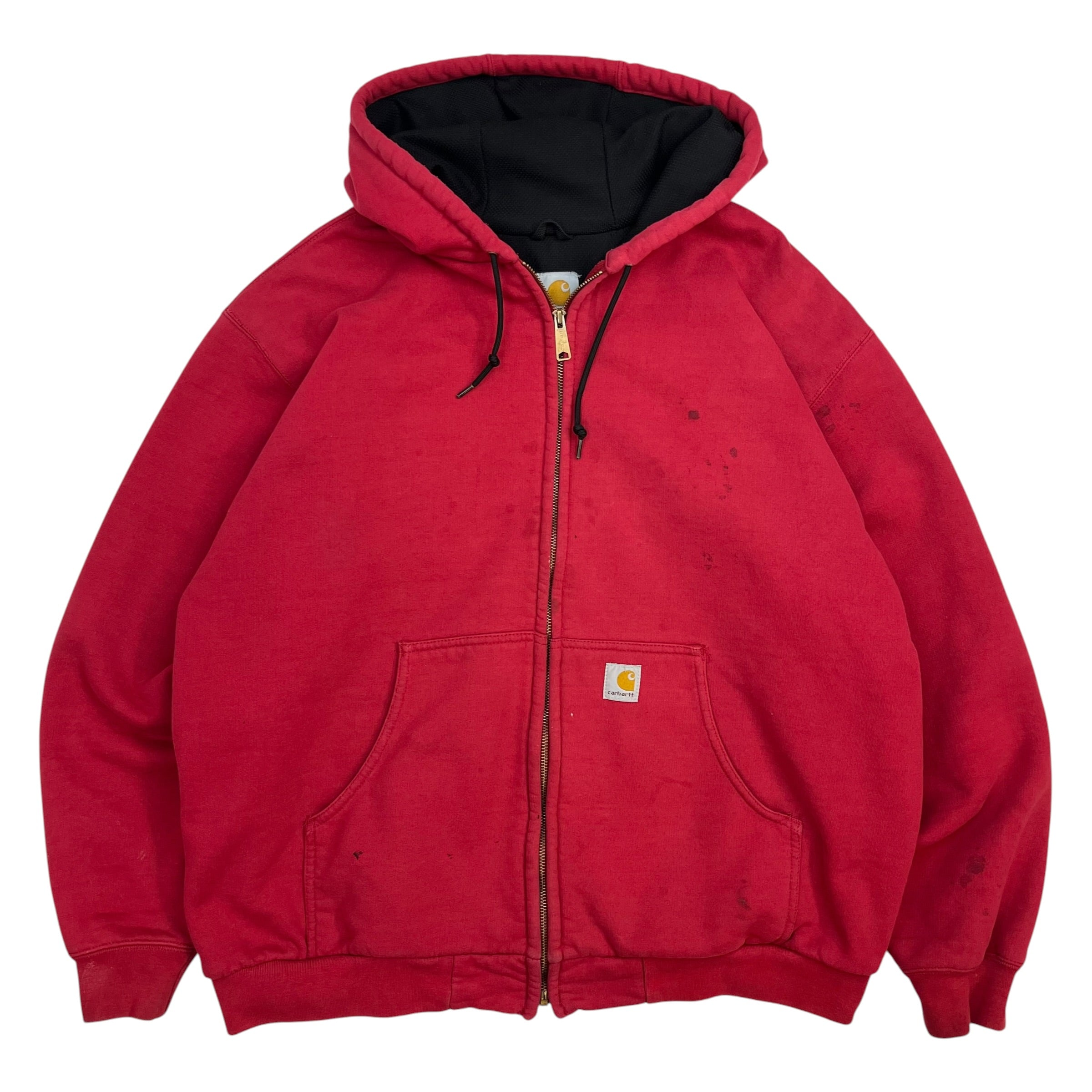 Vintage Carhartt Insulated Hoodie Crimson Red