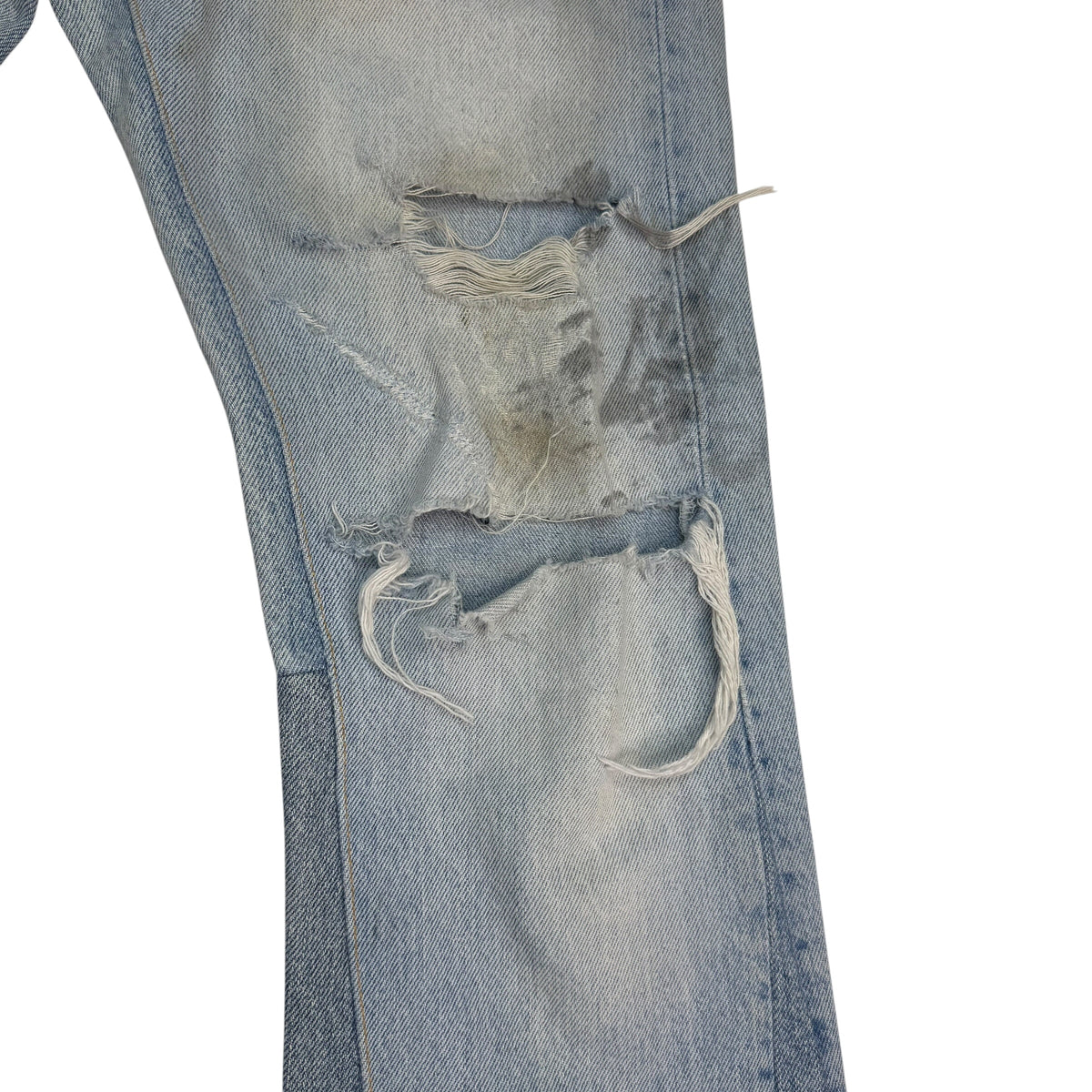 Gallery Dept. Distressed Flared Light Wash Jeans Blue