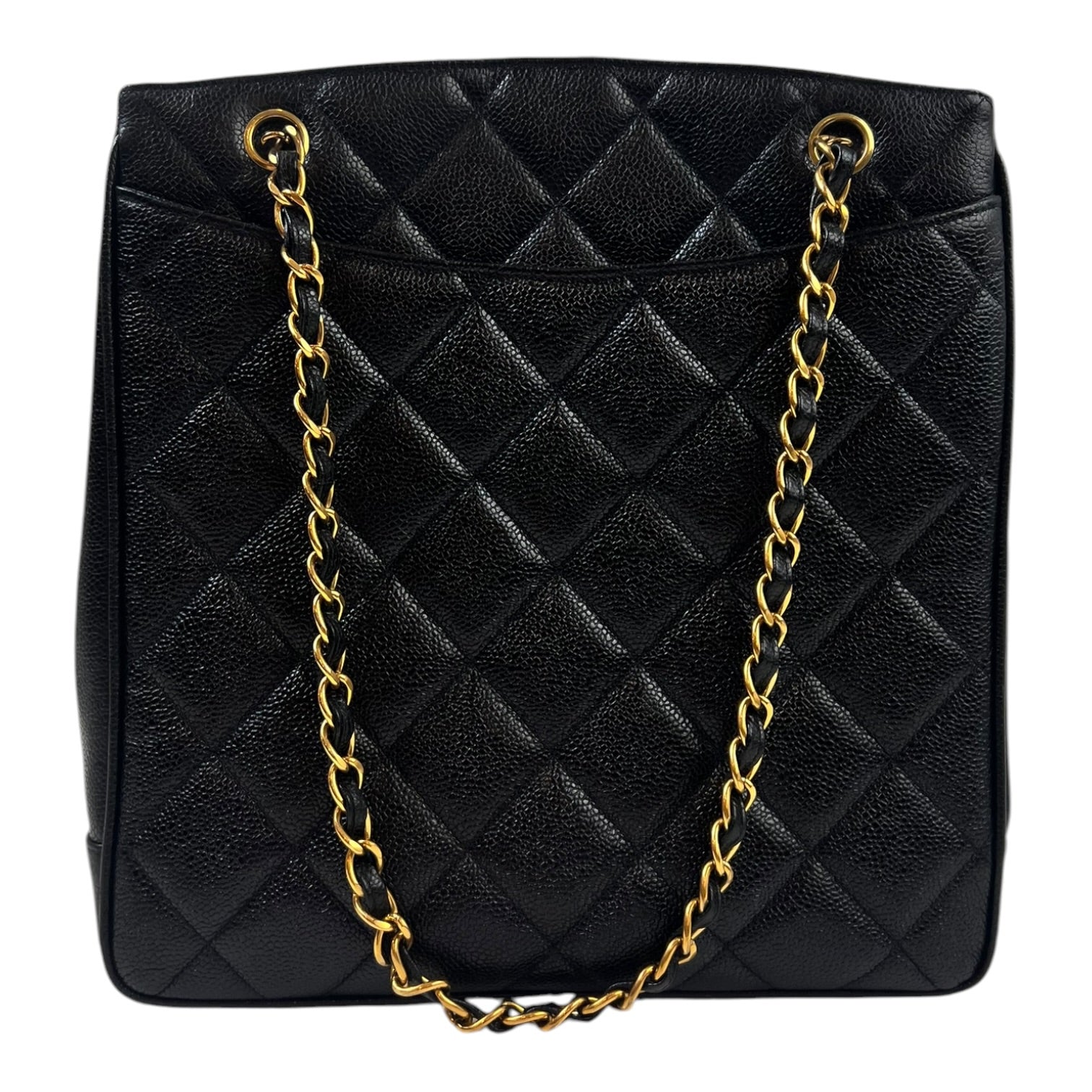 1994 Chanel Quilted Caviar Leather Tote Bag