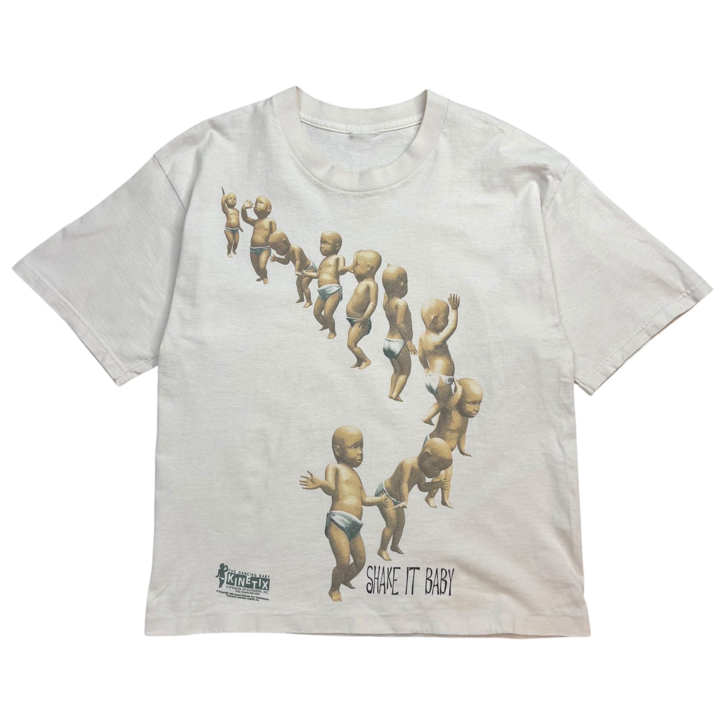 1998 The Dancing Baby Kinetix Tee White