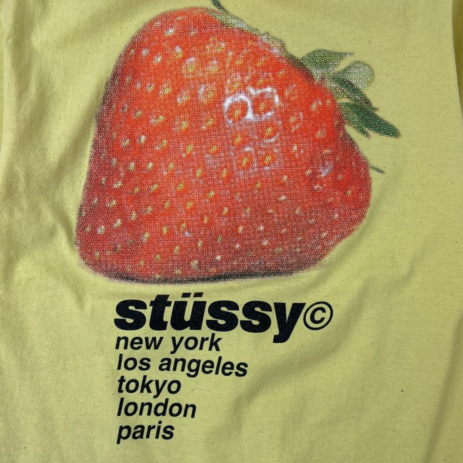 Stussy Strawberry T-Shirt Yellow