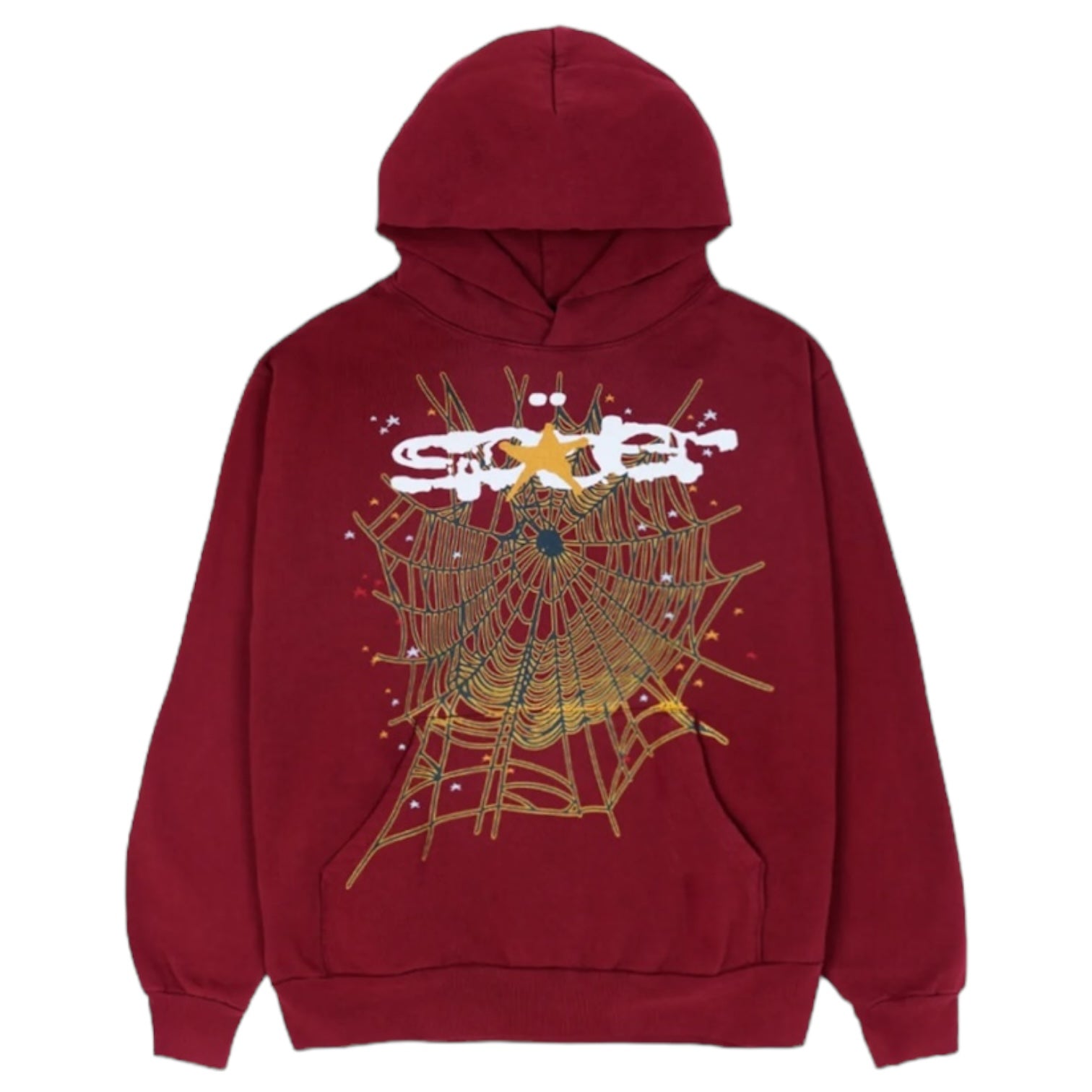 Sp5der Web Logo Hoodie Maroon