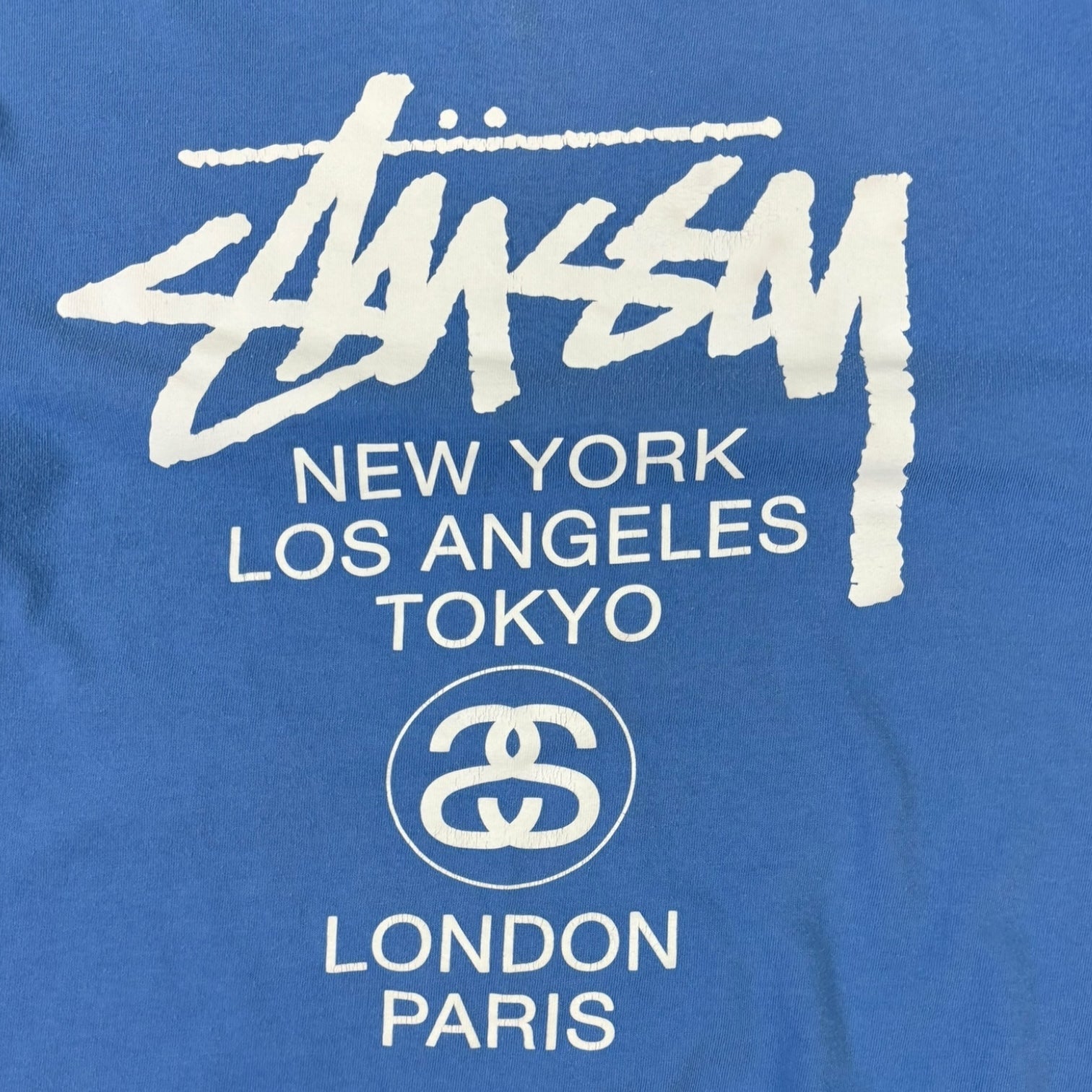 Stussy World Tour Long Sleeve T-Shirt Blue