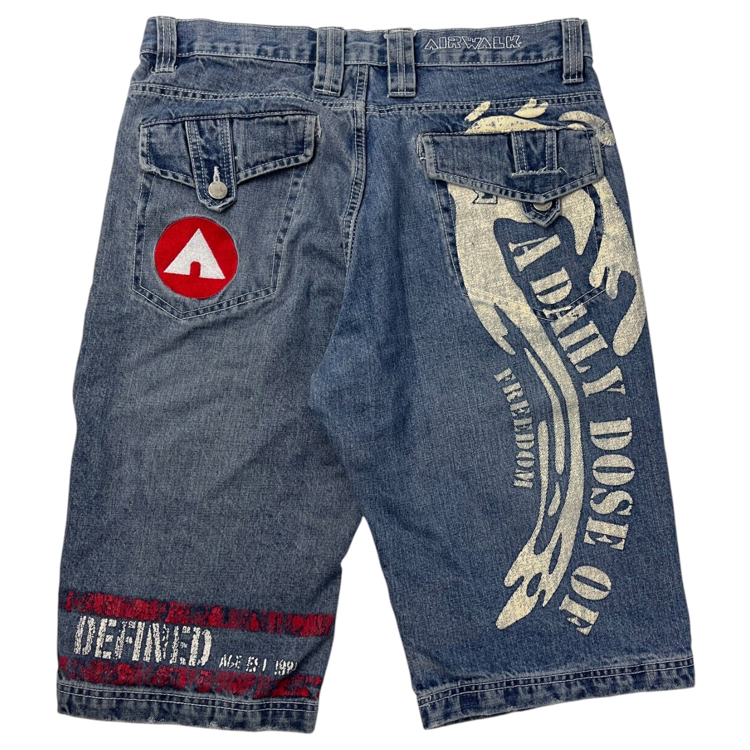 Vintage Airwalk “A Daily Dose Of Freedom” Skate Jorts