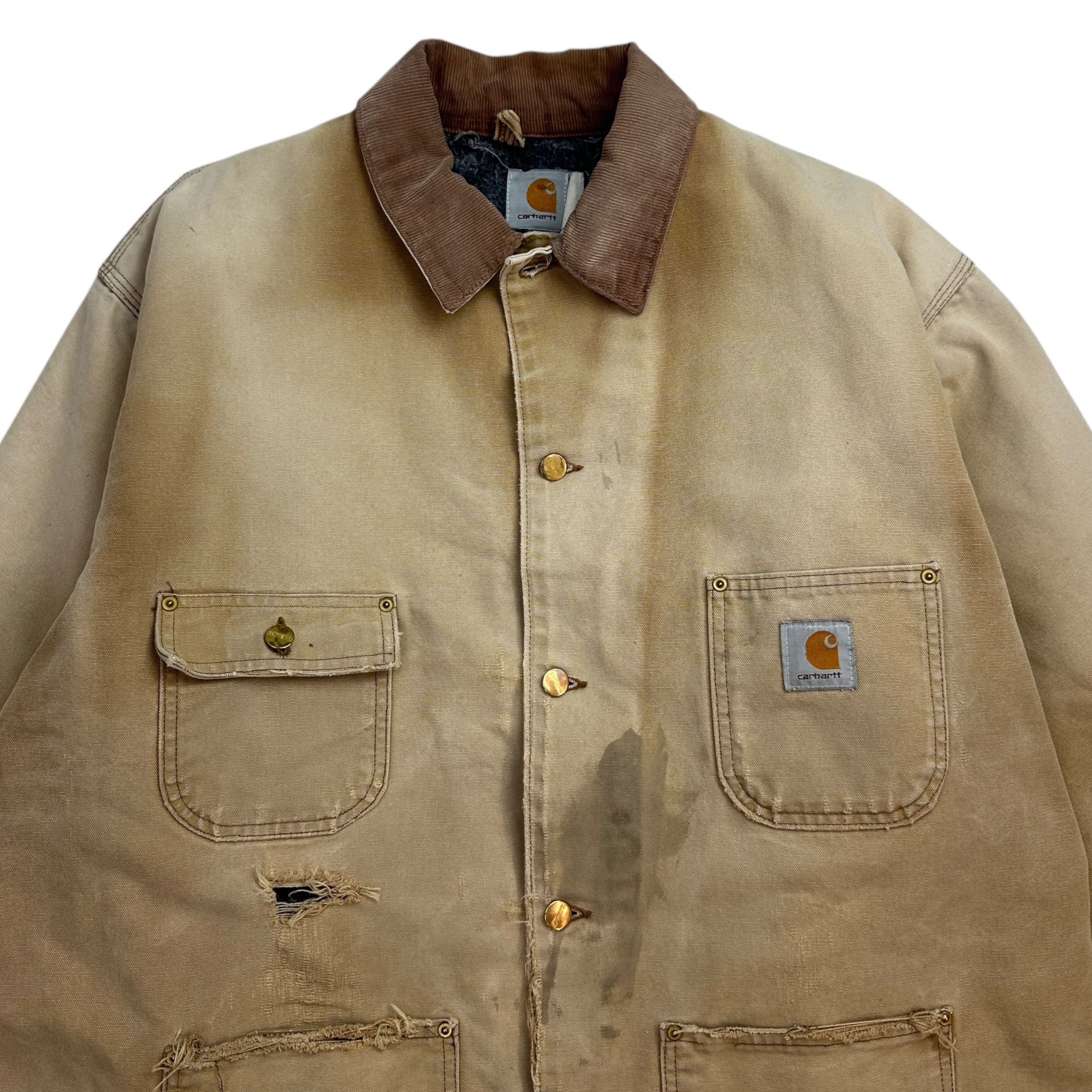 Vintage Carhartt Michigan Chore Coat Tan