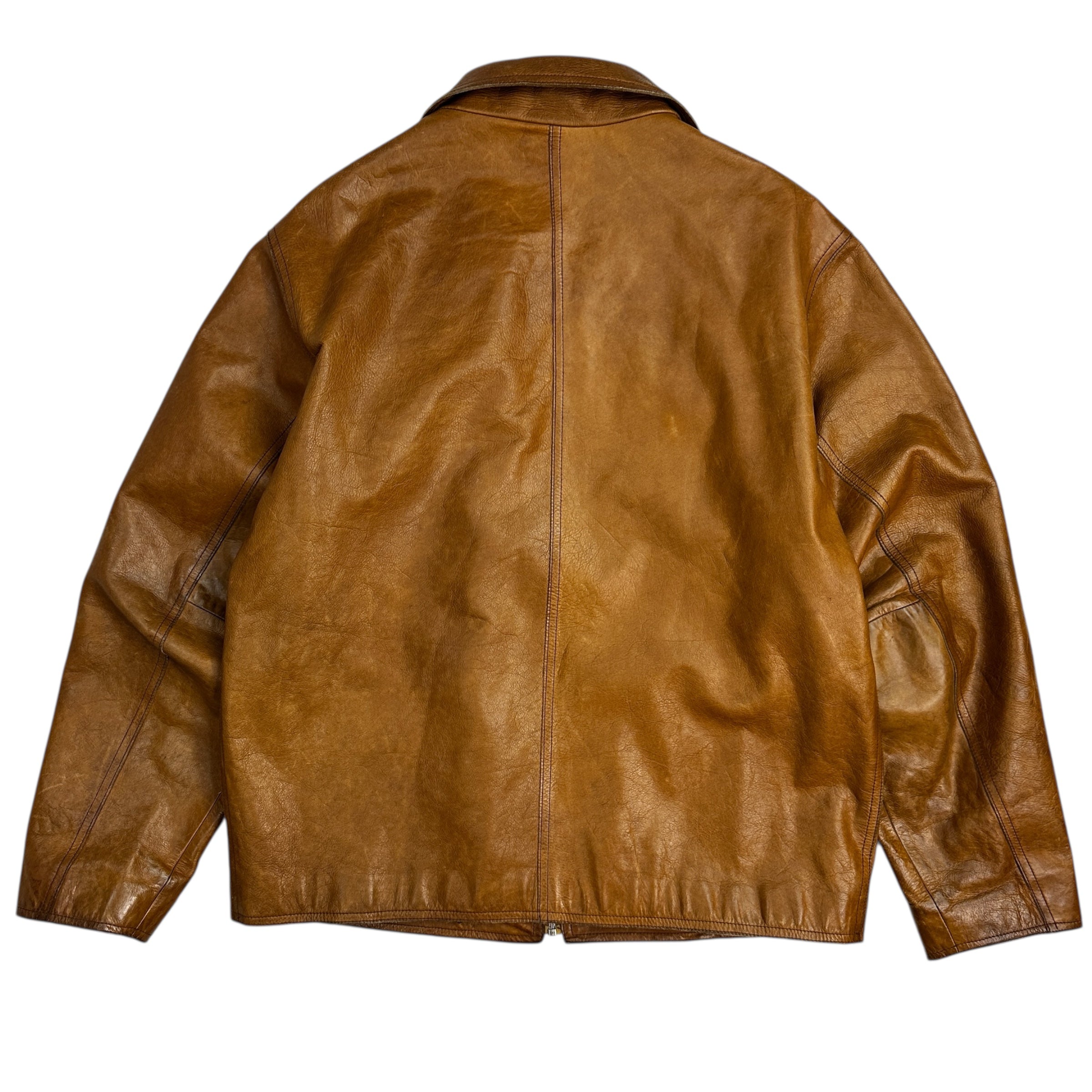 Vintage Gap Leather Jacket Saddle Brown