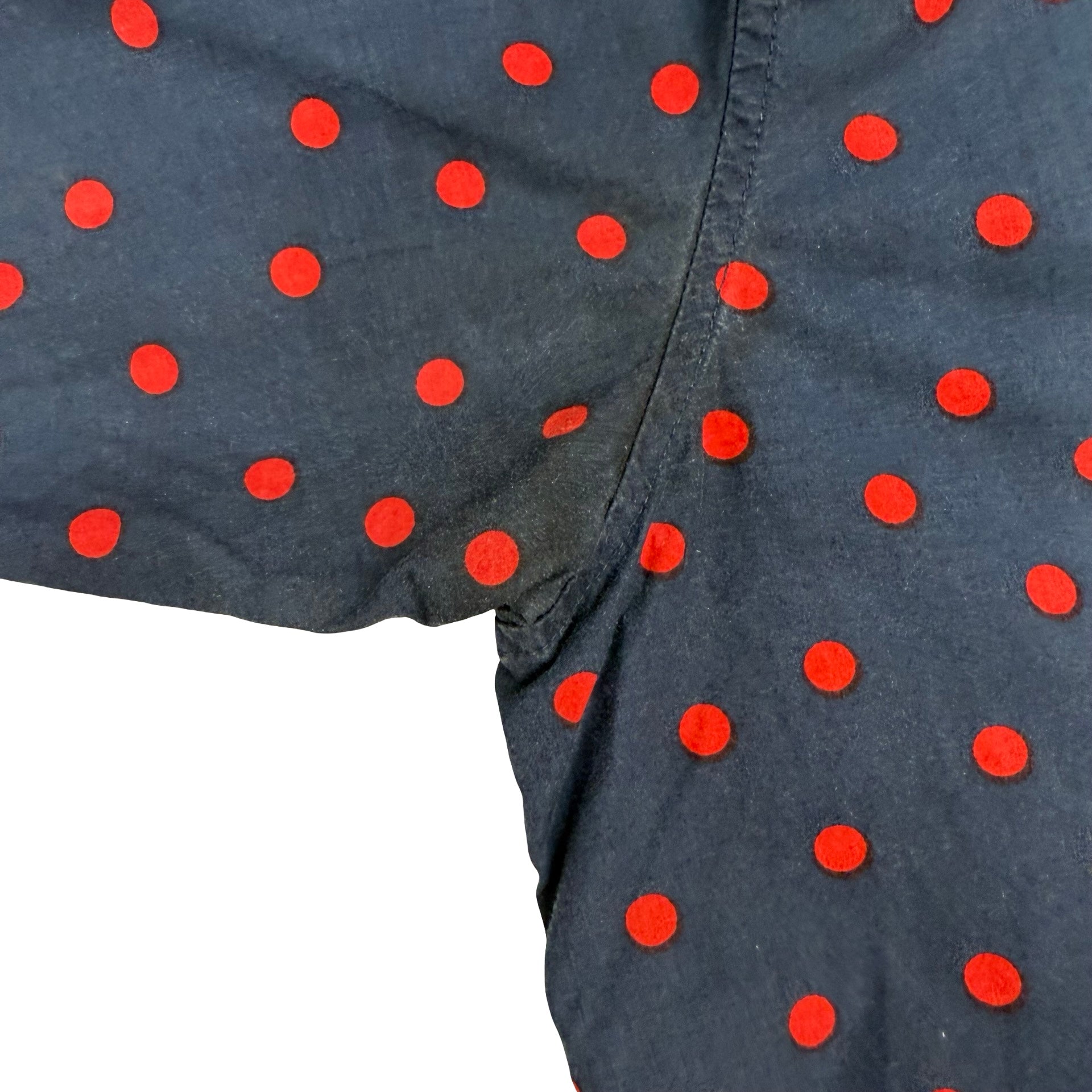 Supreme Polka Dot Button Up Navy/Red
