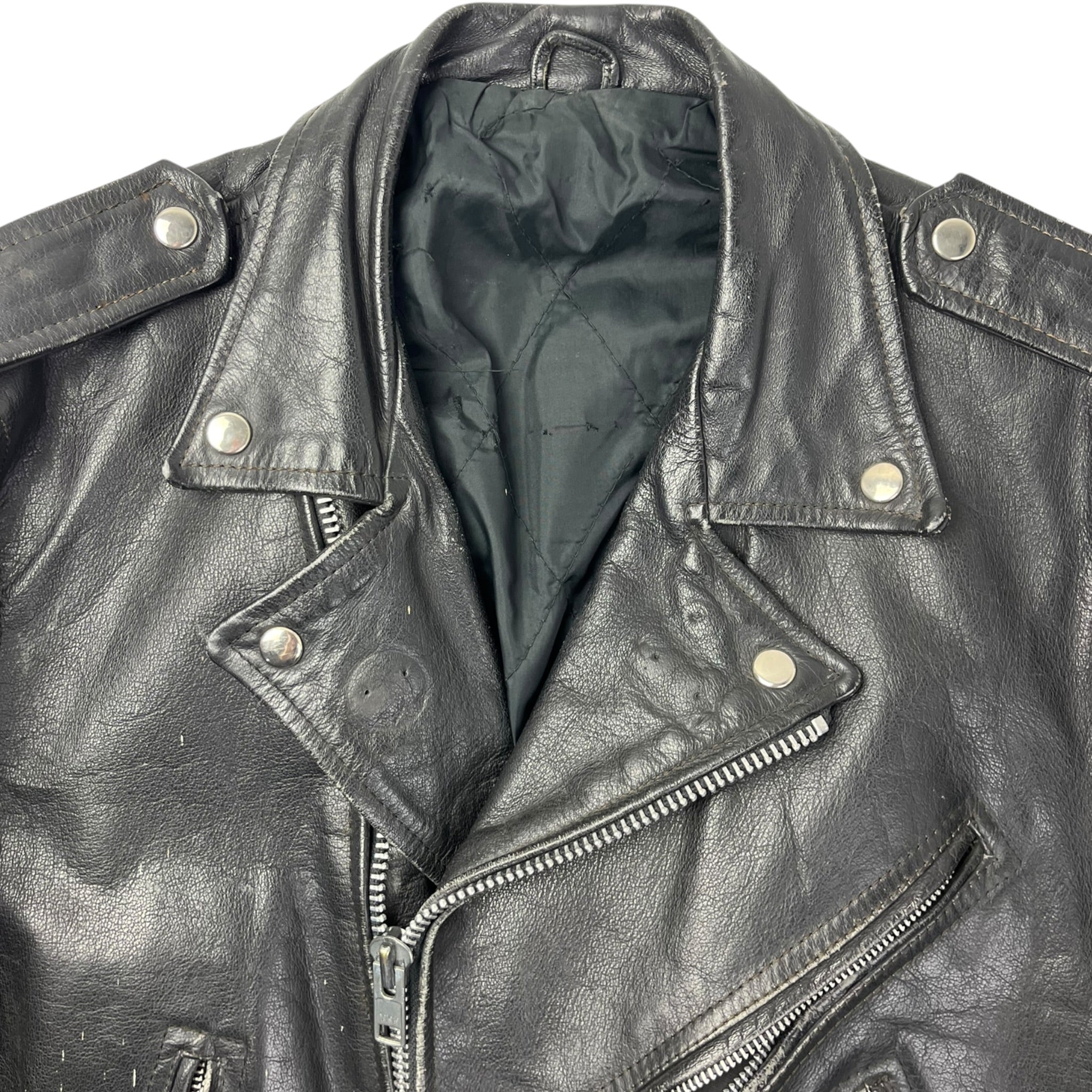 Vintage Motor Biker Leather Jacket