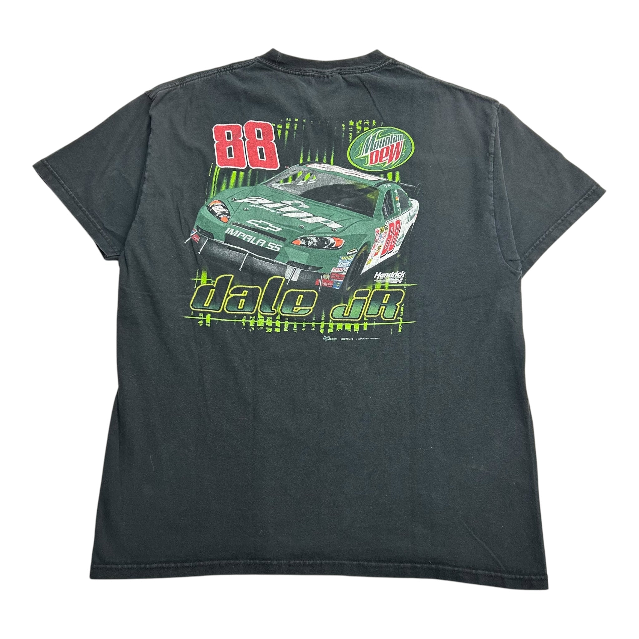 2007 Dale JR Mountain Dew Racing Tee Black