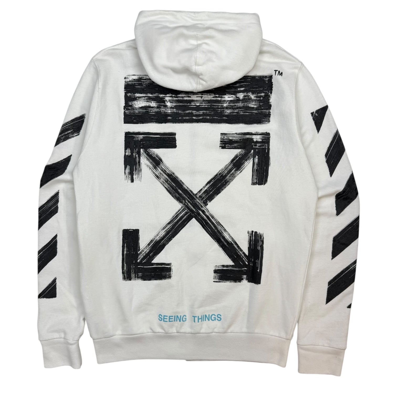 Off-White Brushed Arrows Hoodie White