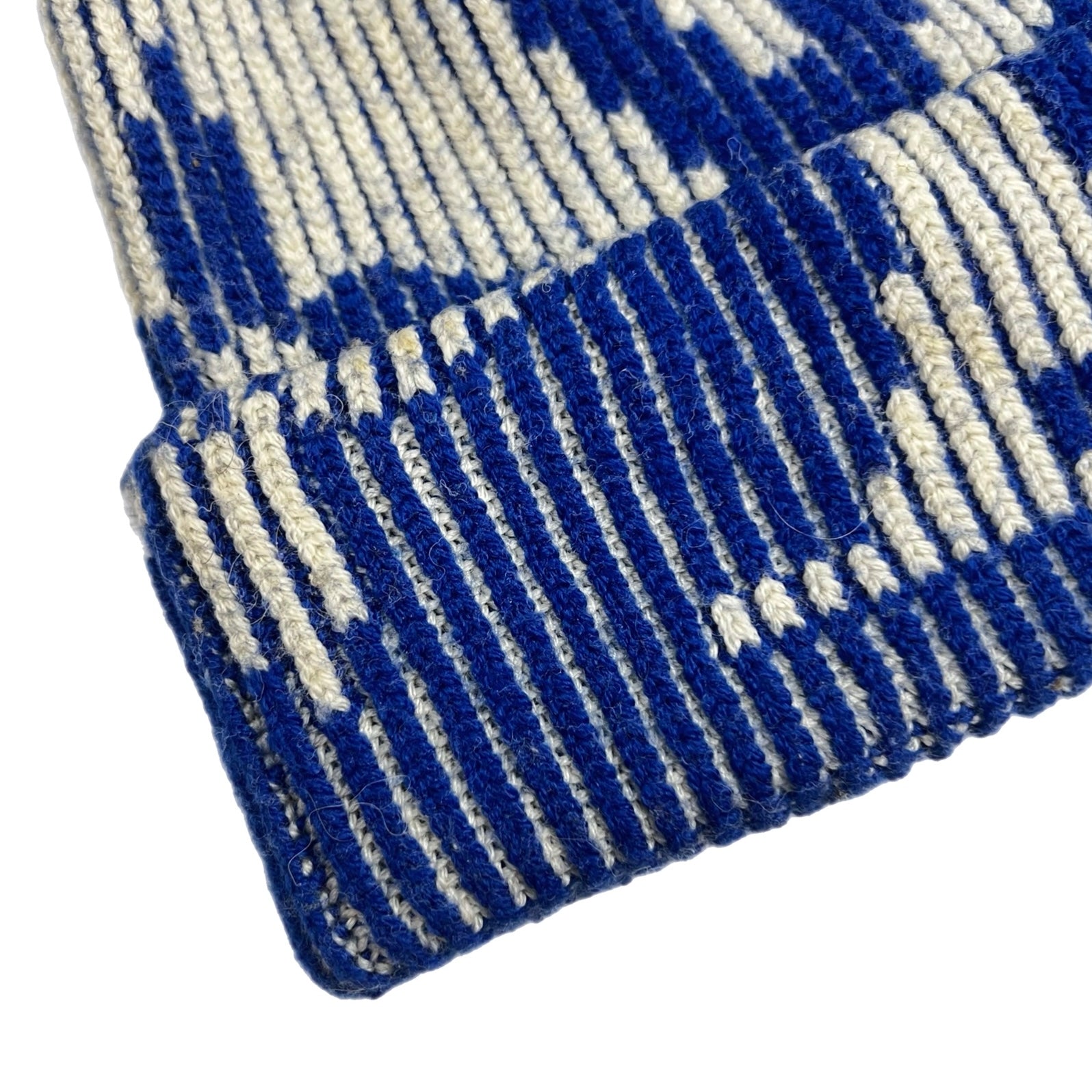 Louis Vuitton Rib Flower Knit Beanie Blue/White