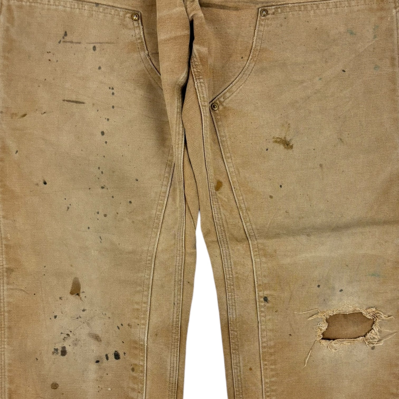 Vintage Carhartt Double Knee Distressed Pant Tan