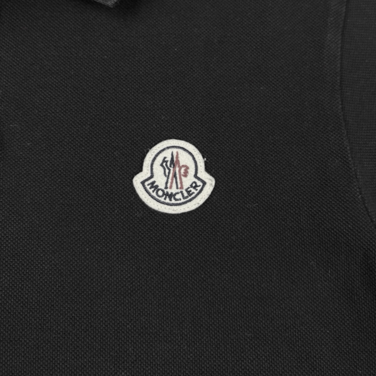 Moncler Logo Patch Polo-Shirt Black