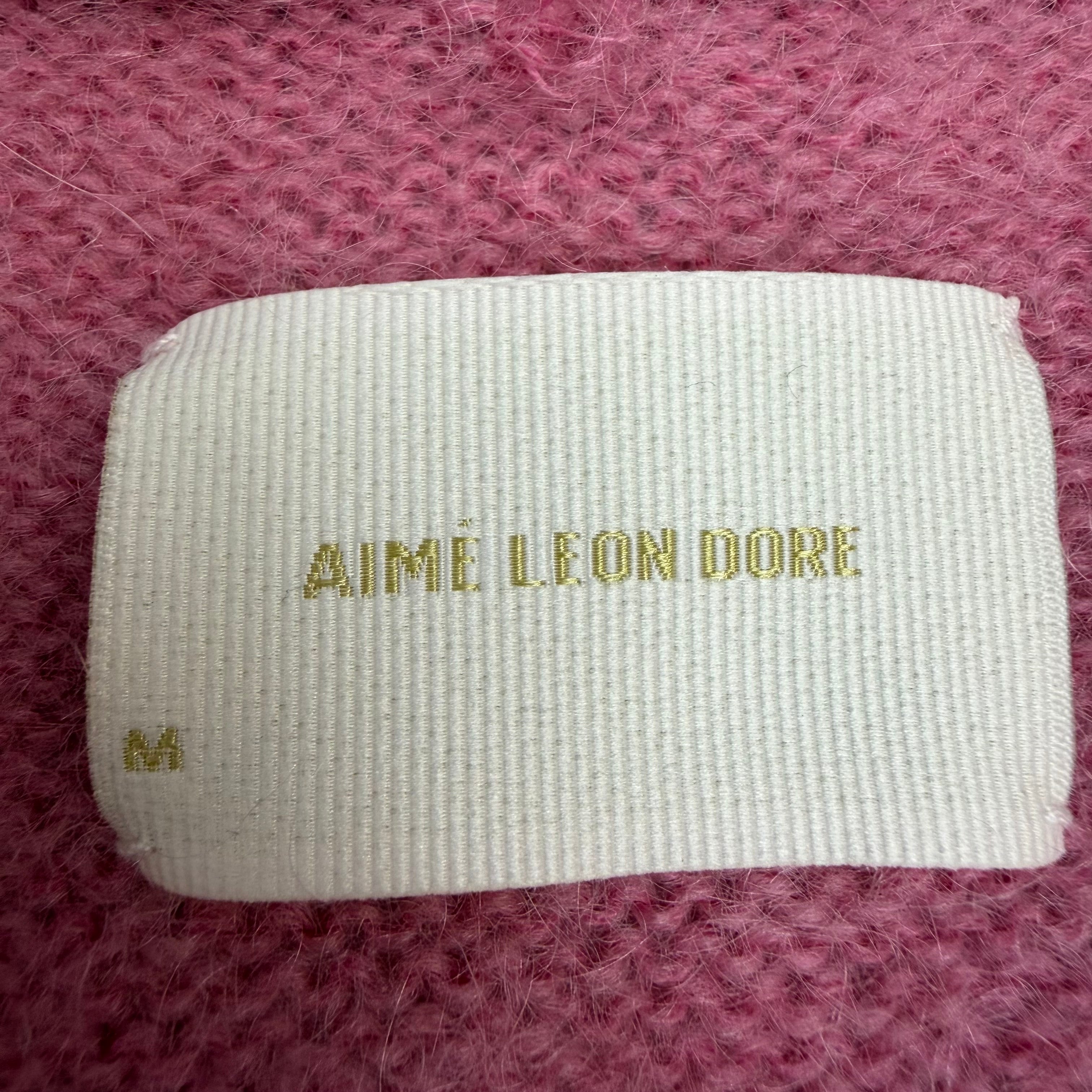 Aimé Leon Dore Mohair Cardigan Heather Rose
