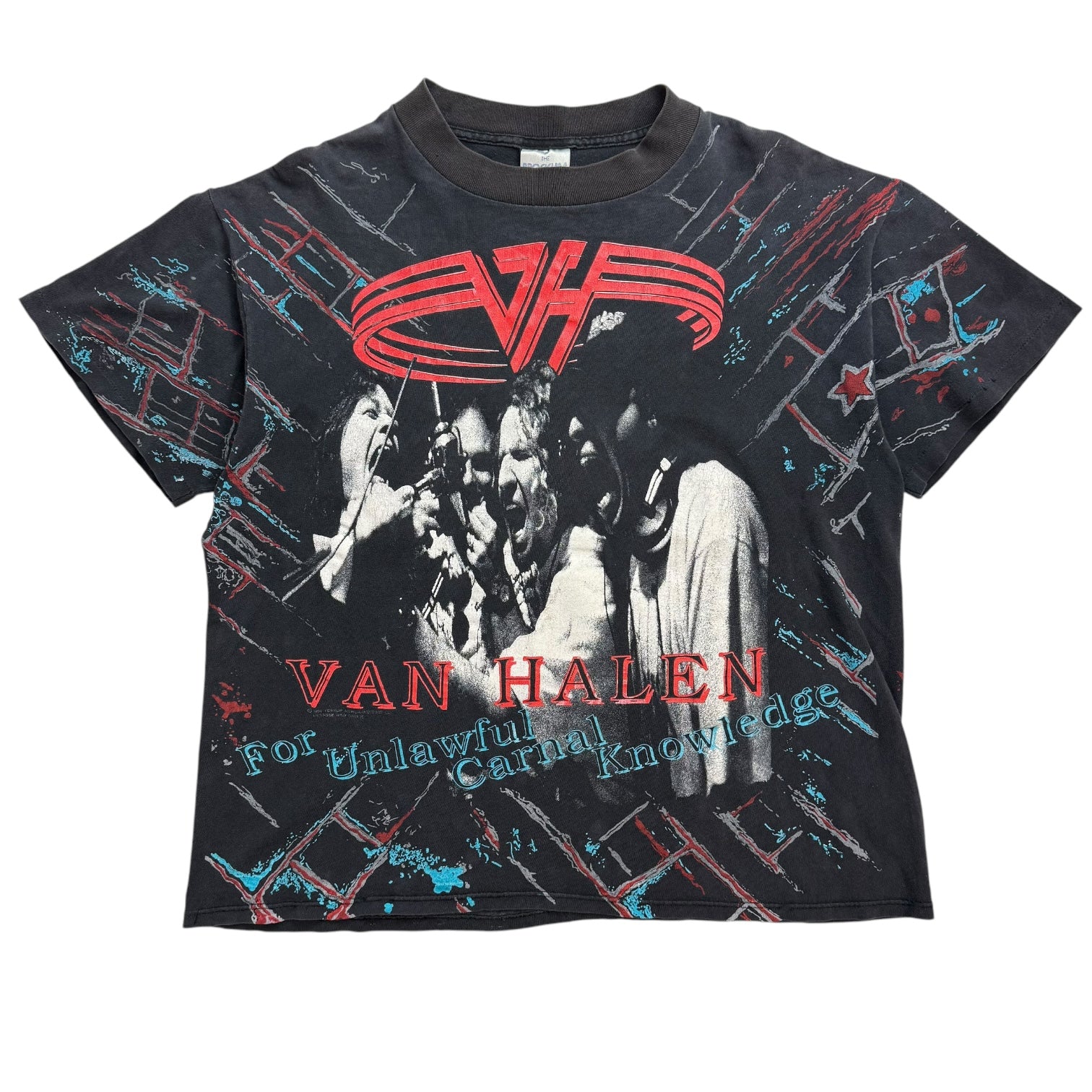 Vintage Van Halen ‘For Unlawful Carnal Knowledge’All Over Print Tee Black