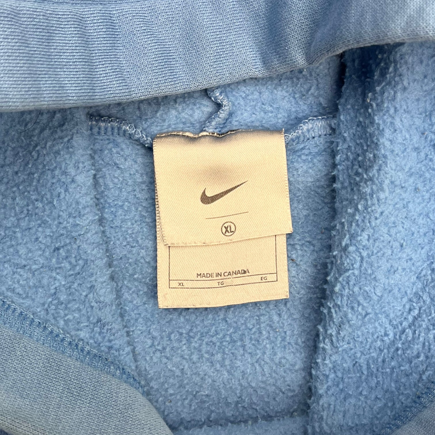 Vintage Nike Centre Swoosh Hoodie UNC Blue