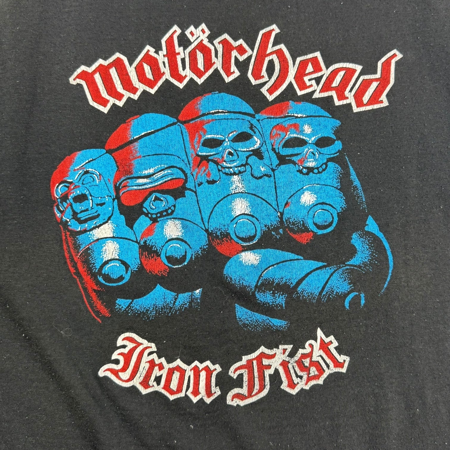 1980s Motörhead Iron Fist Ace Of Spades Raglan Tee Black/White
