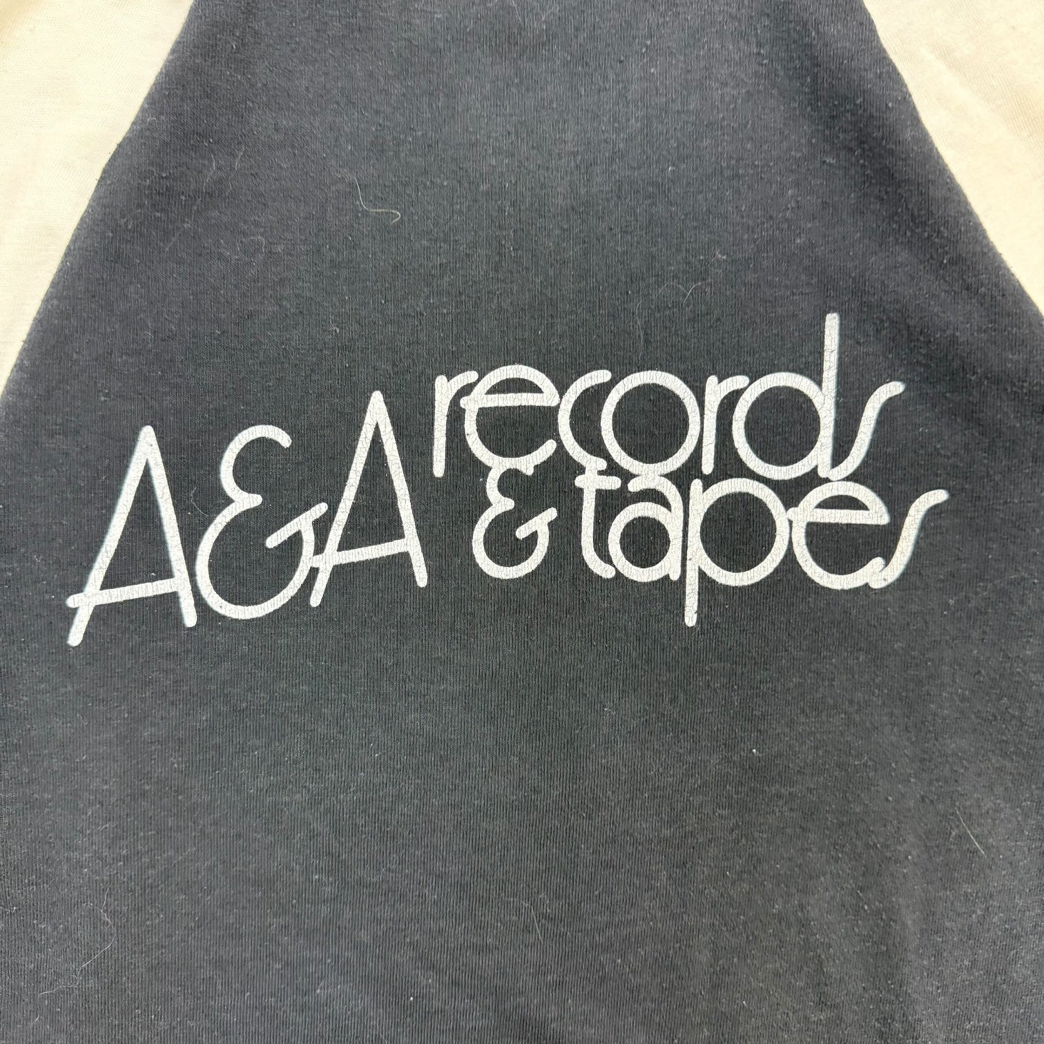 1980s Capitol Records 3/4 Sleeve Ringer Tee Black/White