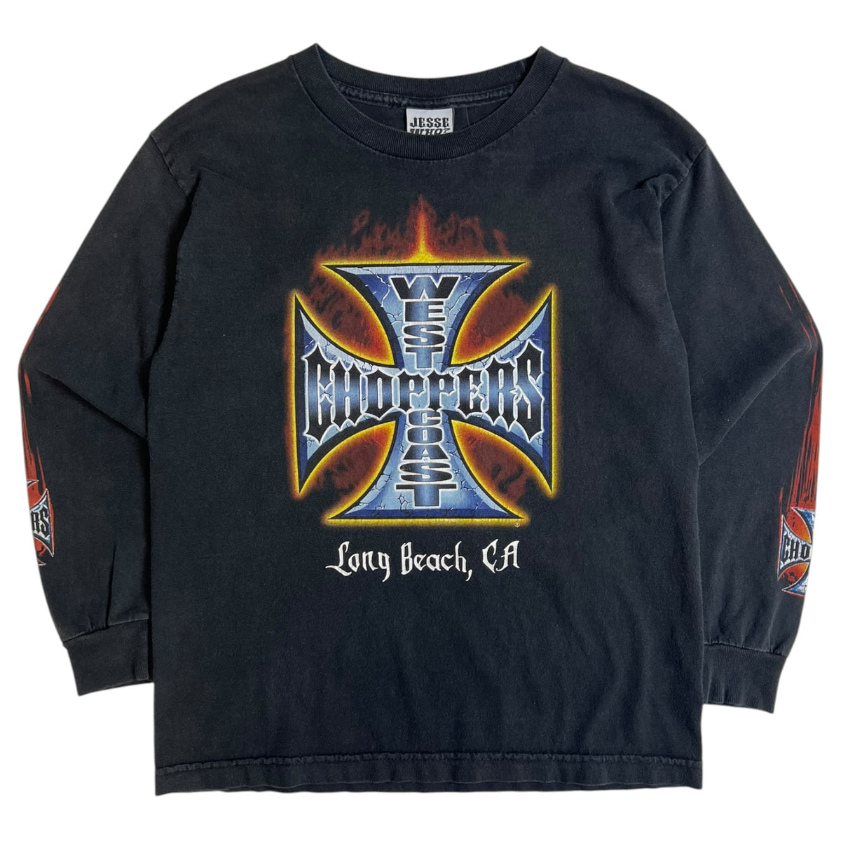 Vintage West Coast Choppers Long Beach Ca, Long Sleeve T-Shirt Black