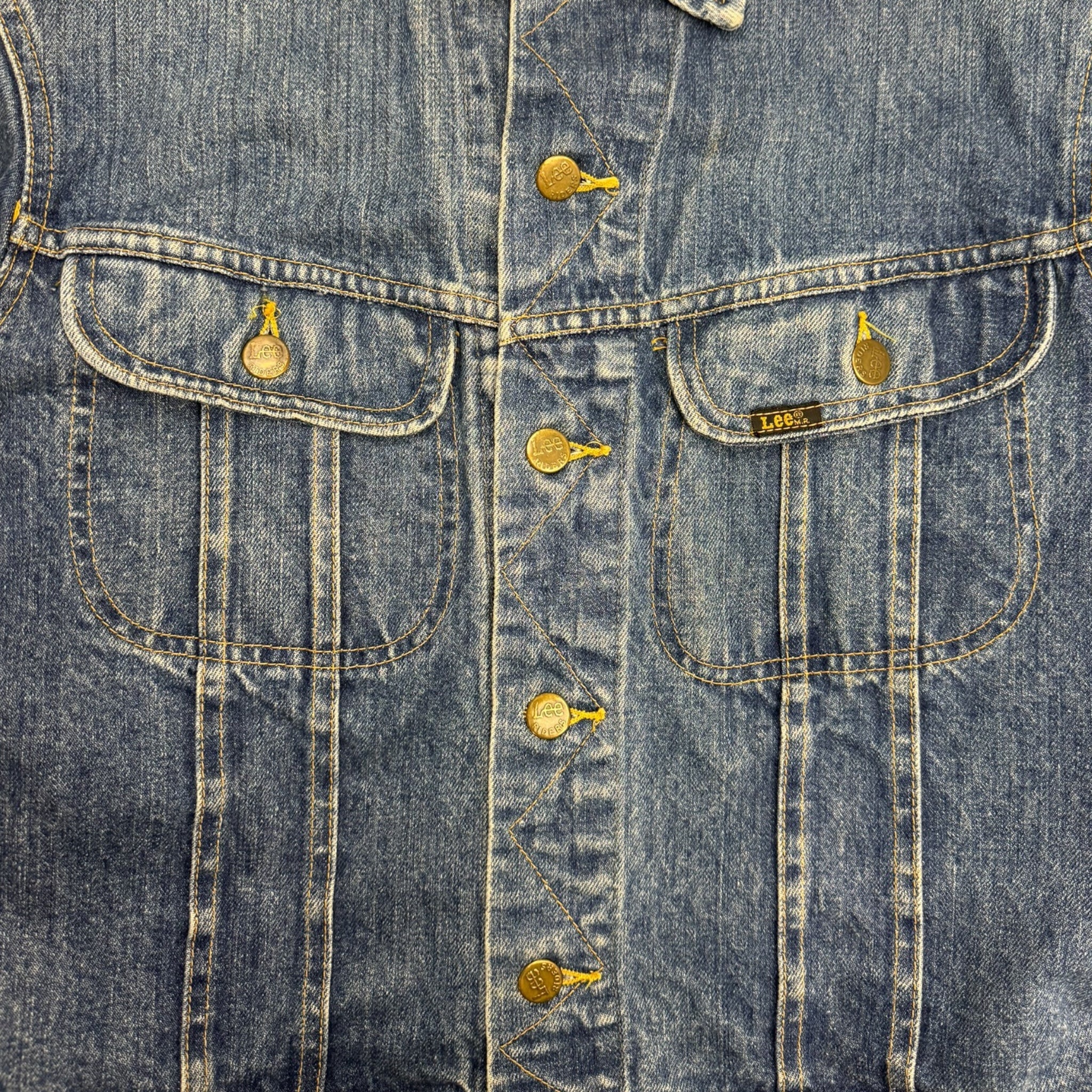 Vintage Lee Trucker Denim Jacket Worn In Indigo