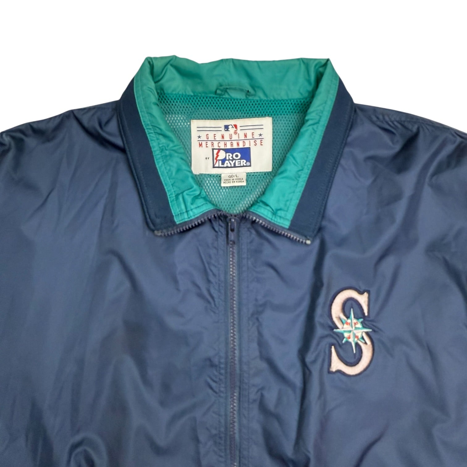 Vintage Pro Player Seattle Mariners Windbreaker Dark Blue
