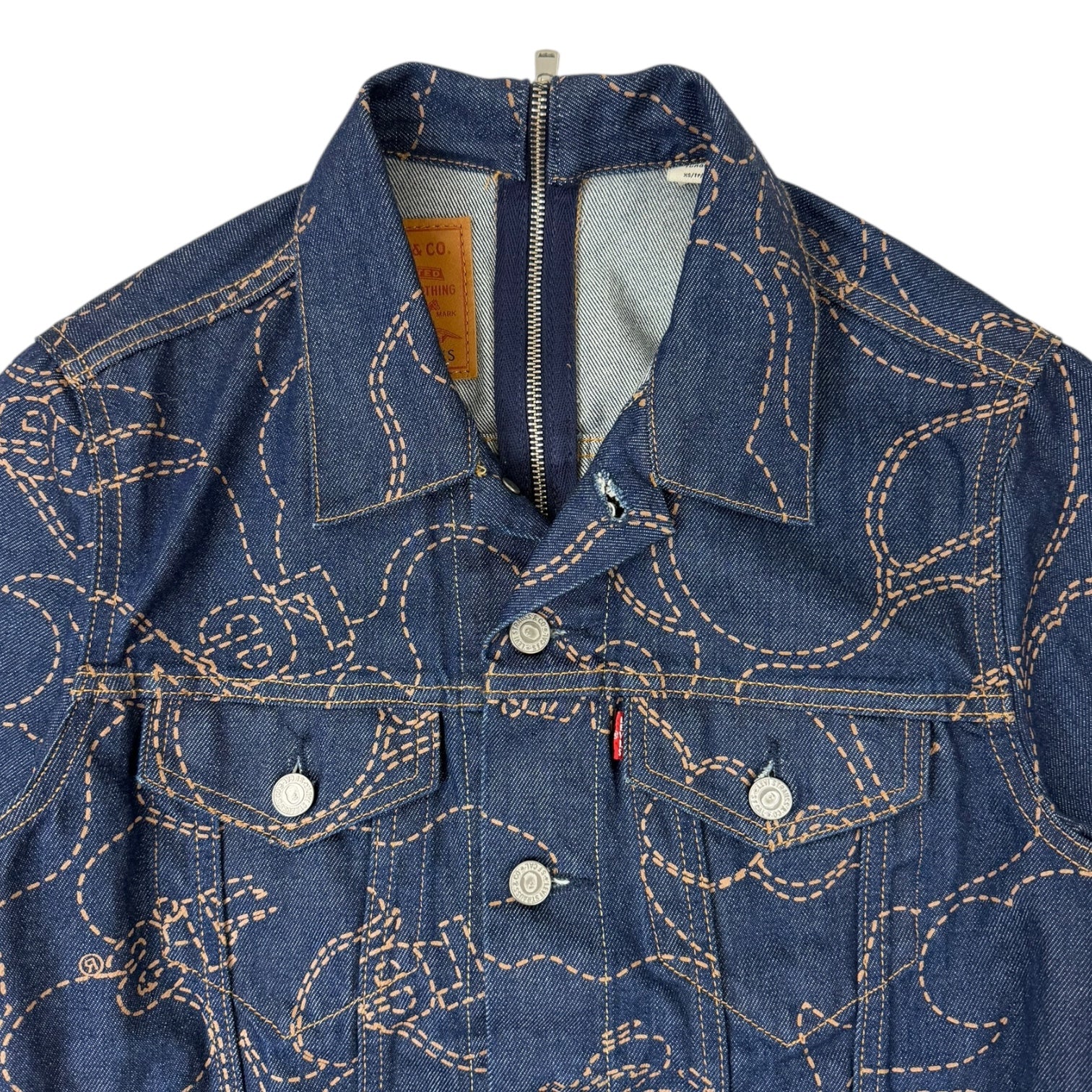 BAPE x Levi's Camo Trucker Jacket Indigo