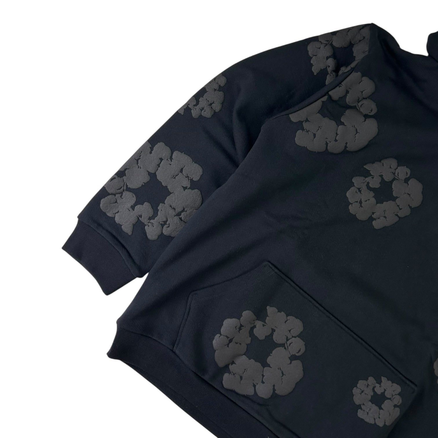 Denim Tears The Cotton Wreath Hoodie Black Monochrome