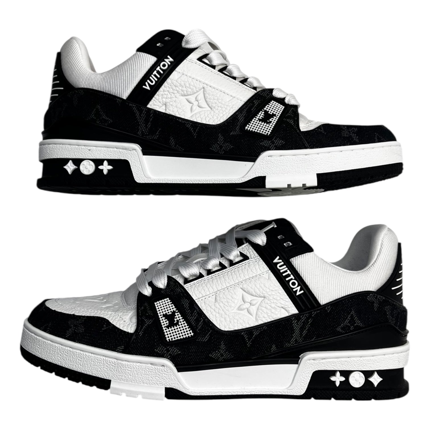 Louis Vuitton Trainer Sneaker Black/White Monogram (Used)