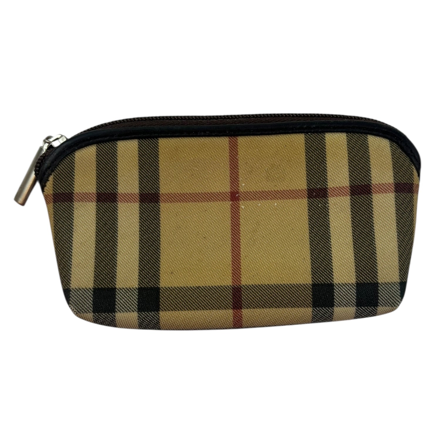 Vintage Burberry London Nova Check Coin Pouch Beige