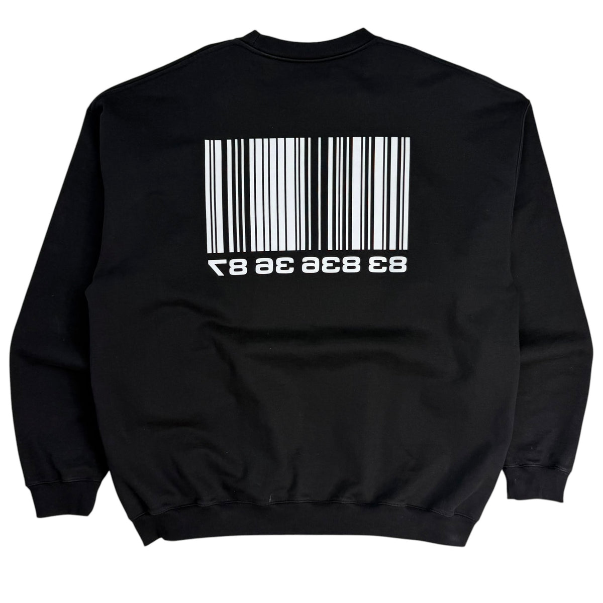 Vetements Big Barcode Crewneck Sweater Black