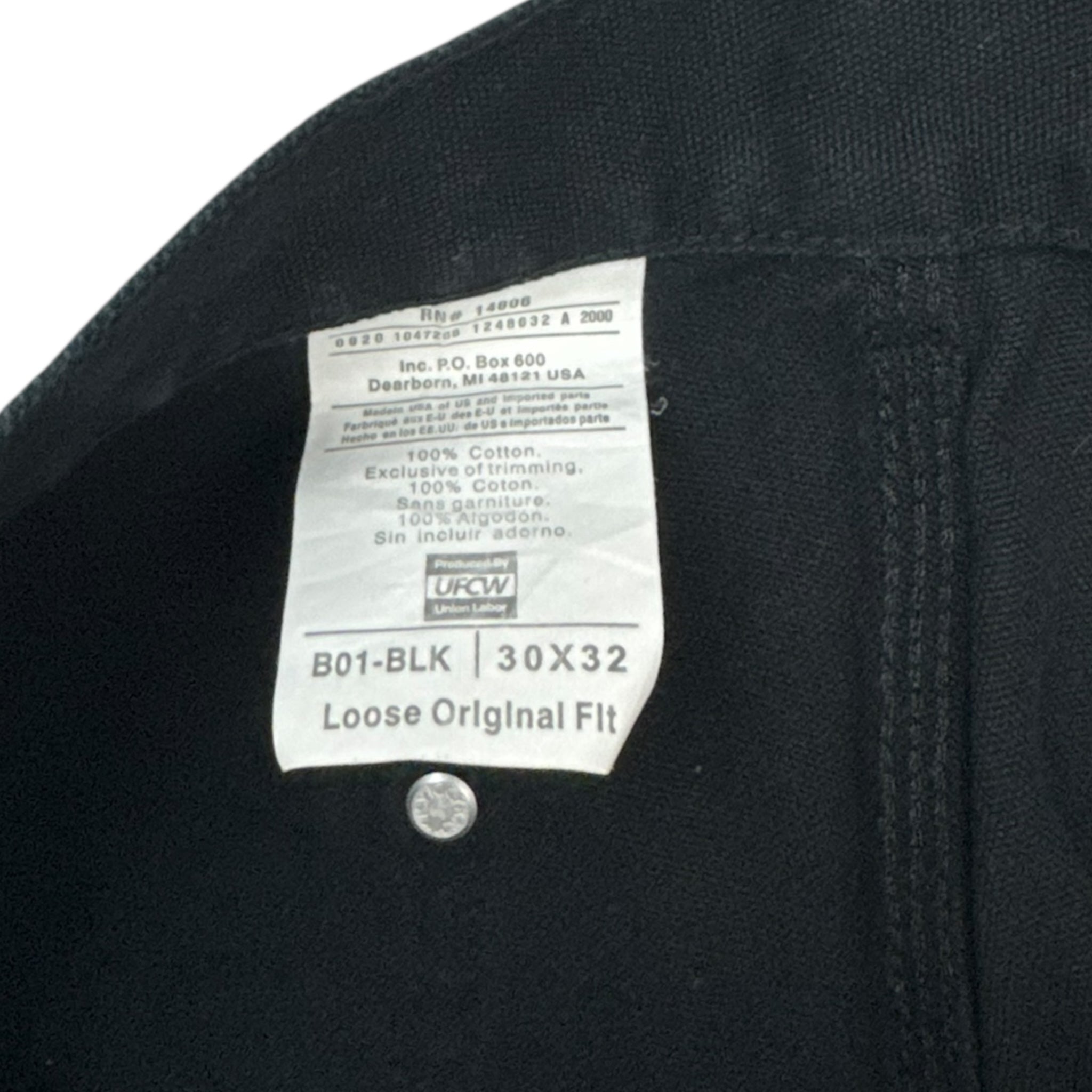 Carhartt Double Knee Work Pants Noir