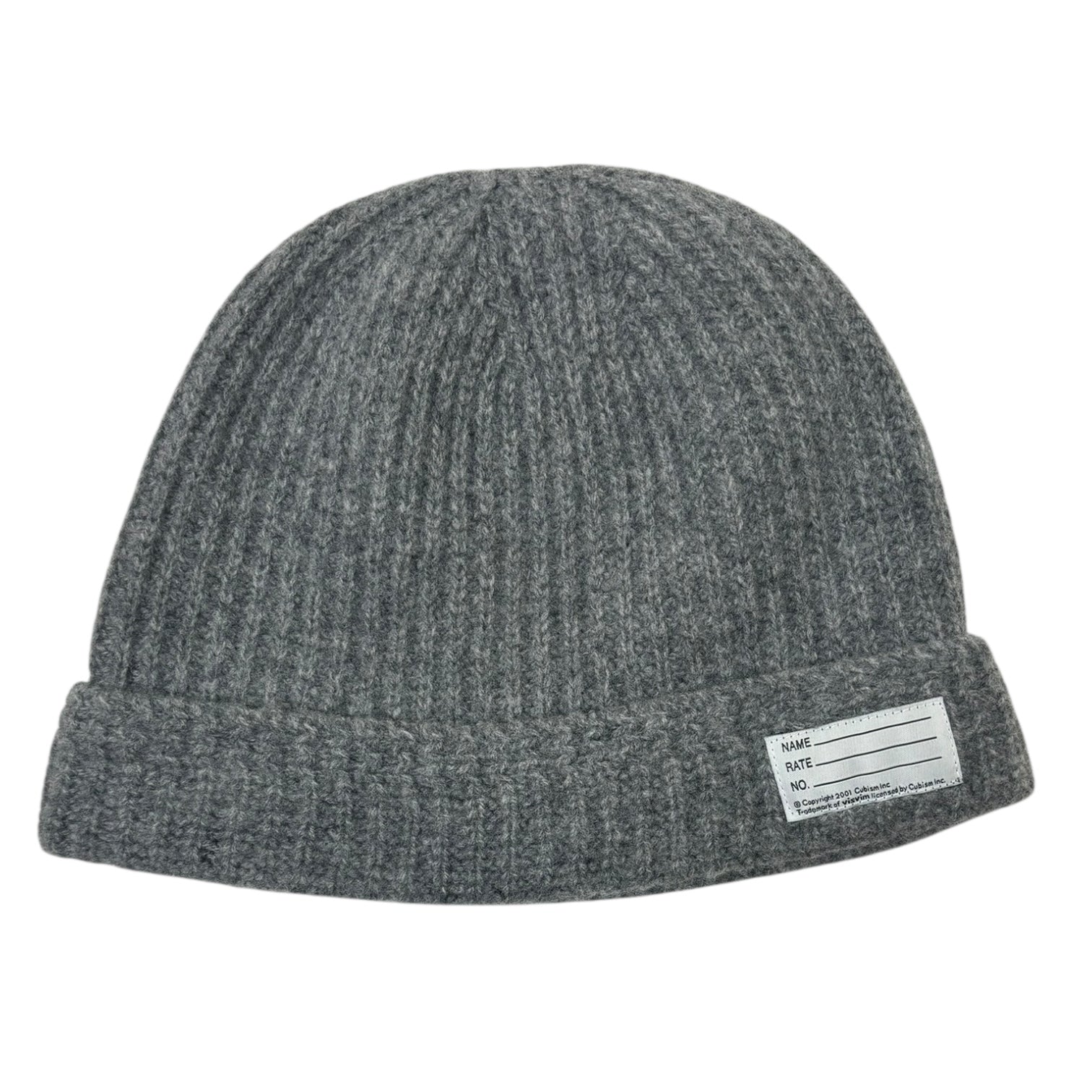 Visvim Wool Knit Ribbed Beanie Grey