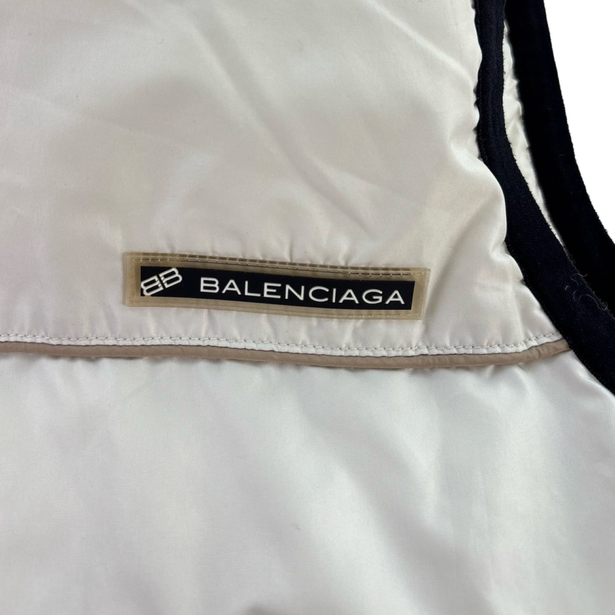 Vintage Balenciaga Sports Down Reversible Vest Eggshell