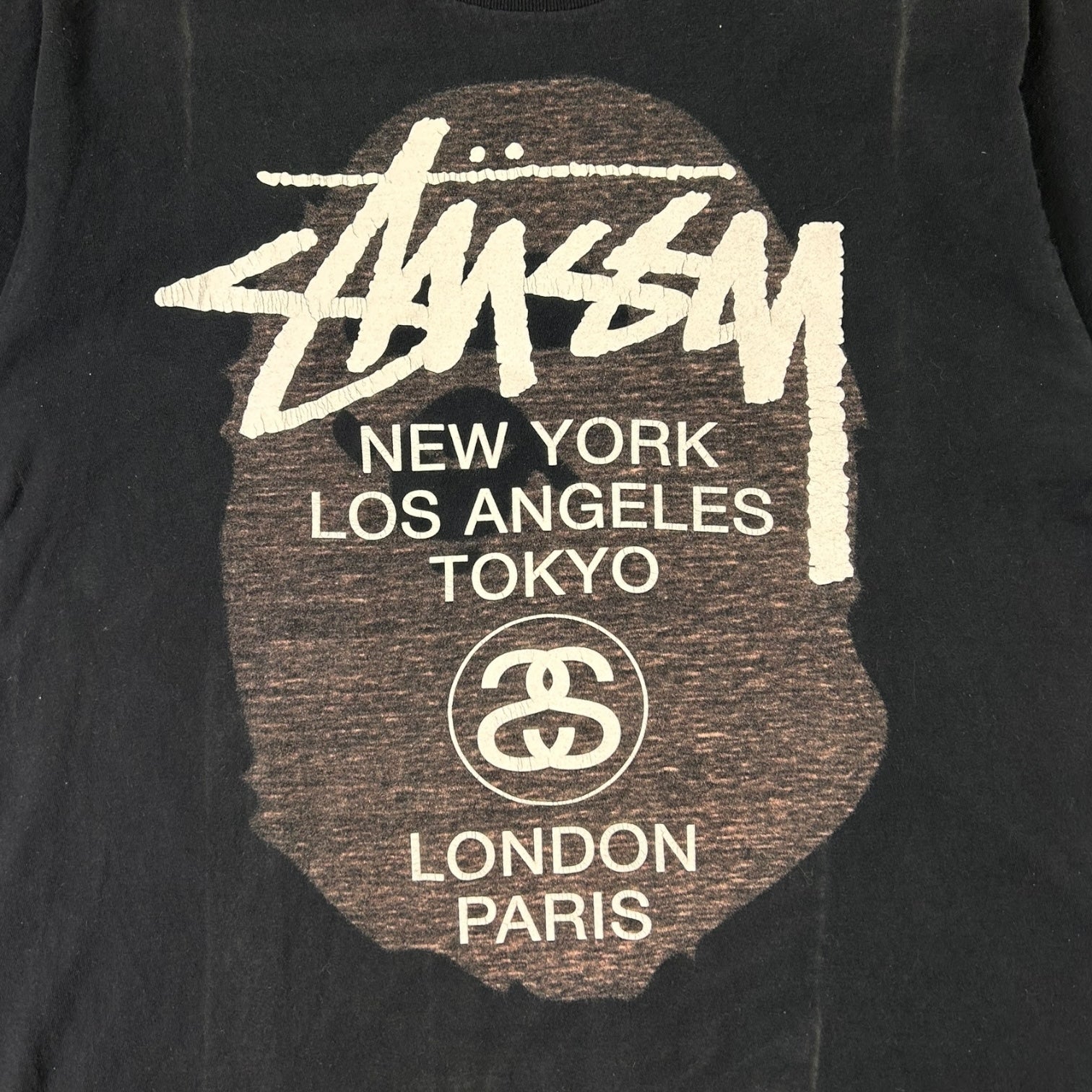 Stussy X Bape World Tour T-Shirt Black