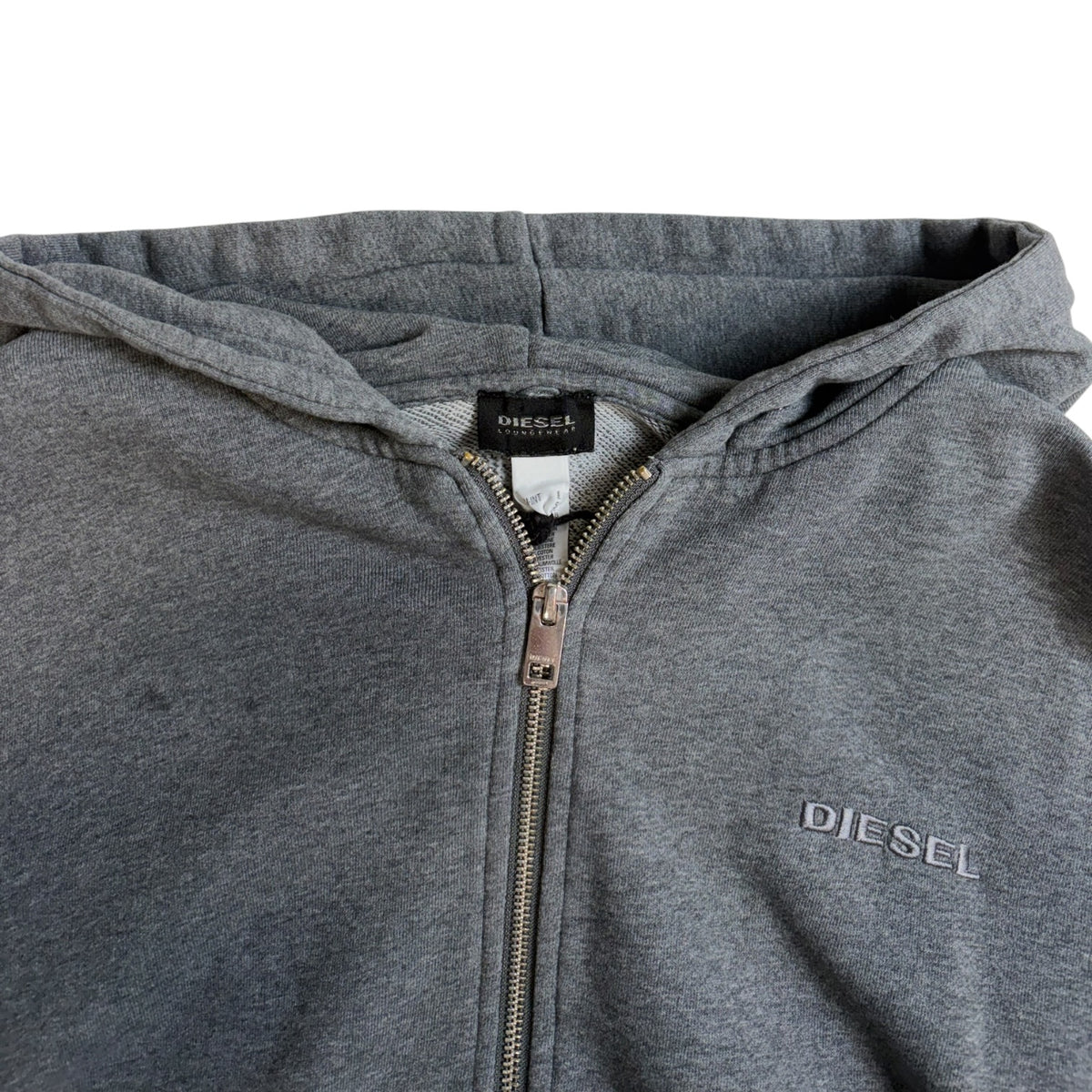 Vintage Diesel Zip-Up Hoodie Grey