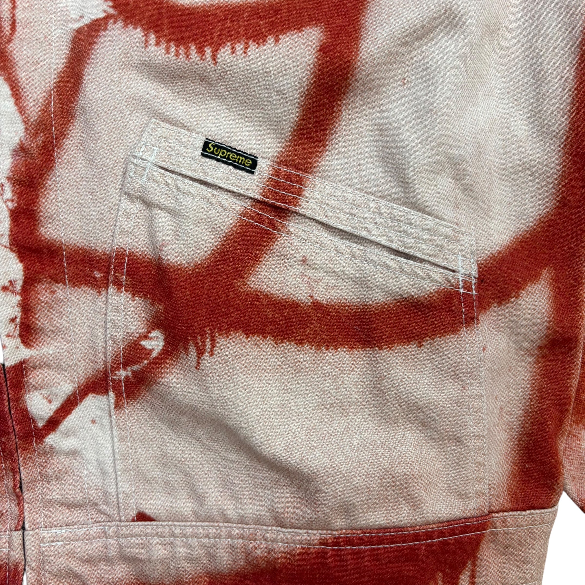 Supreme X Christopher Wool Denim Jacket Red