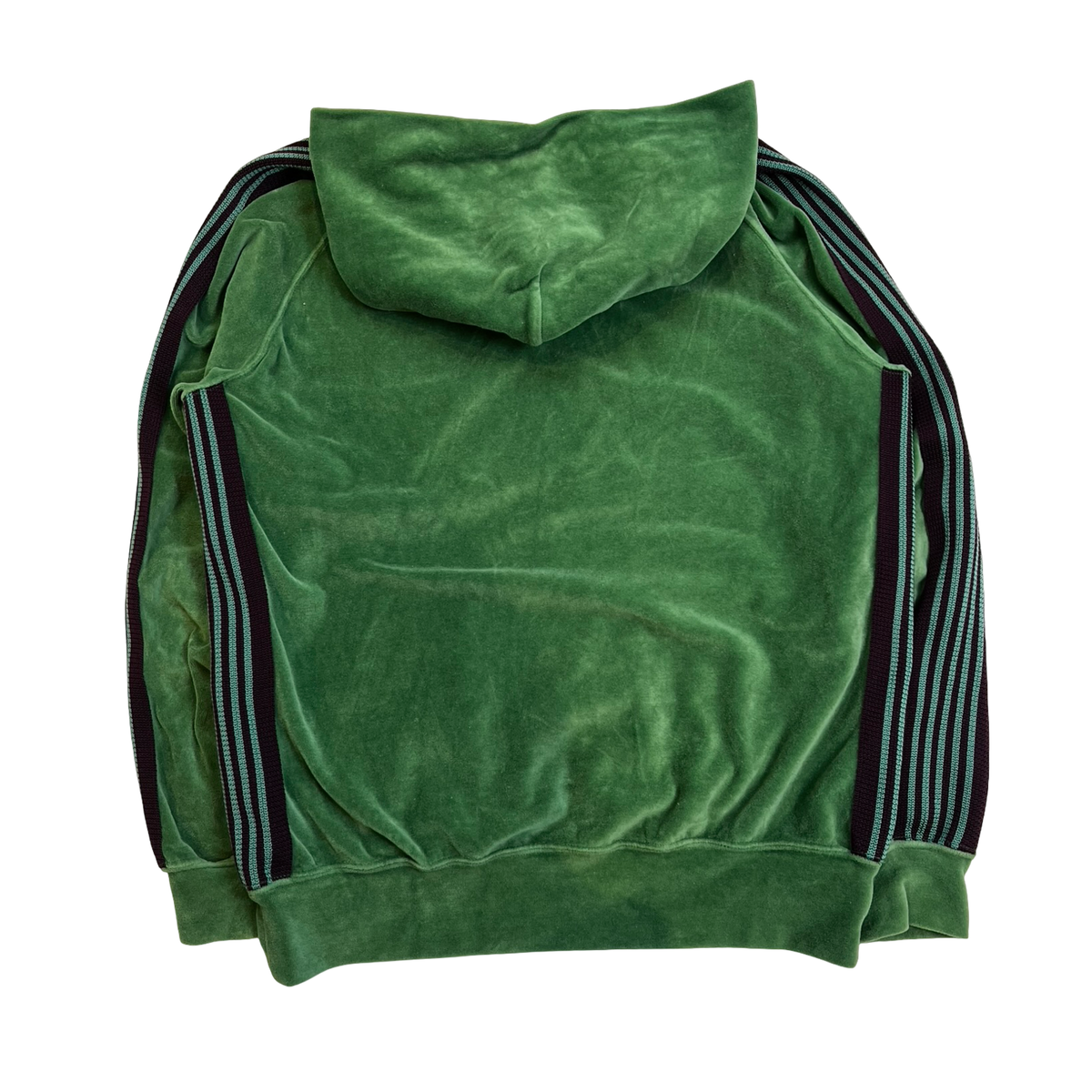 Needles Track Hooded Sweatshirt Velour Green