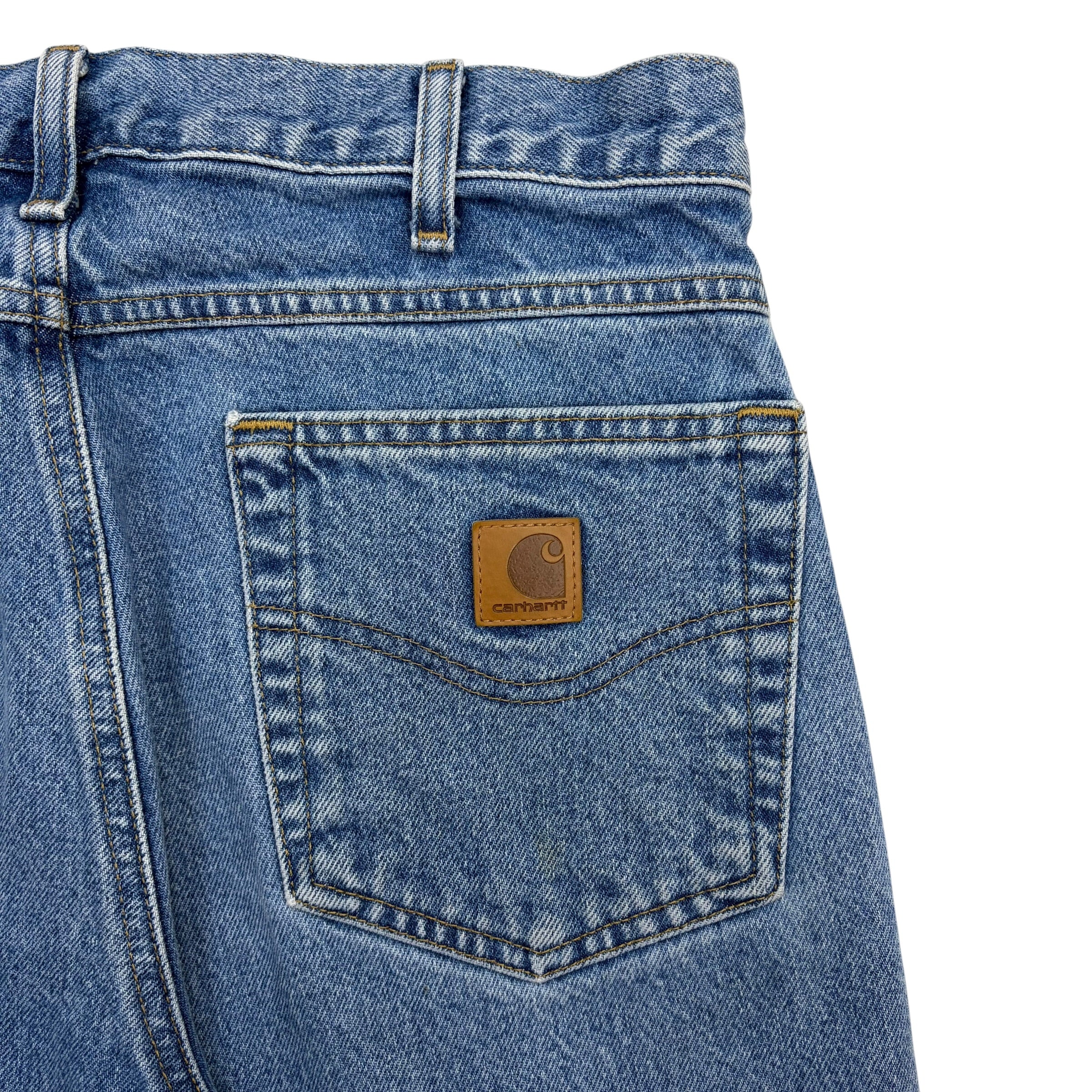 Vintage Carhartt Straight Fit Denim Pants Blue